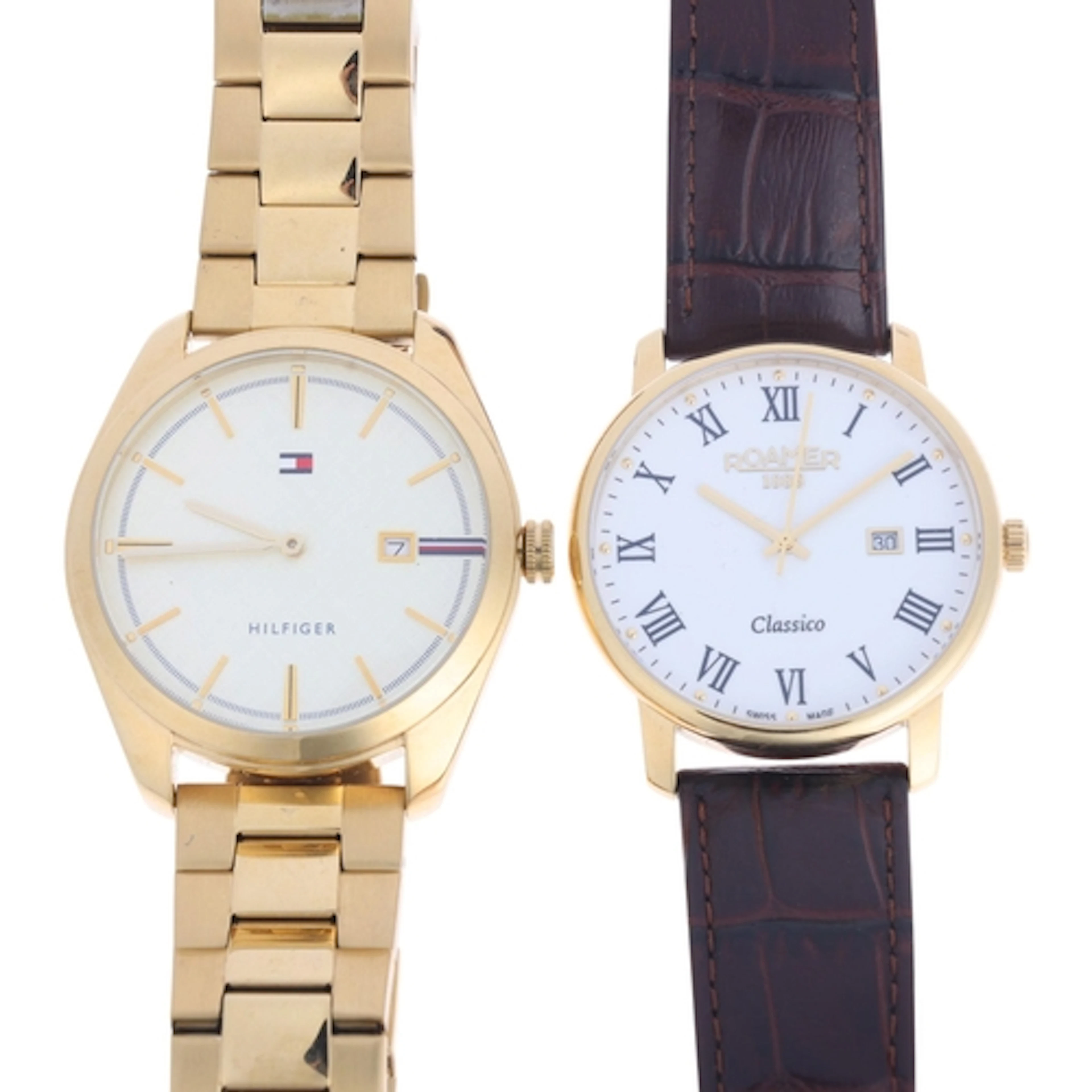 2 wristwatches, comprising Tommy Hilfiger quartz bracelet wa...