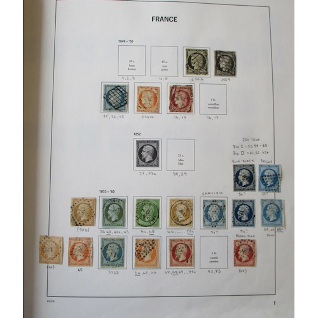 France. Early to modern used collection in SG Davo album, in...