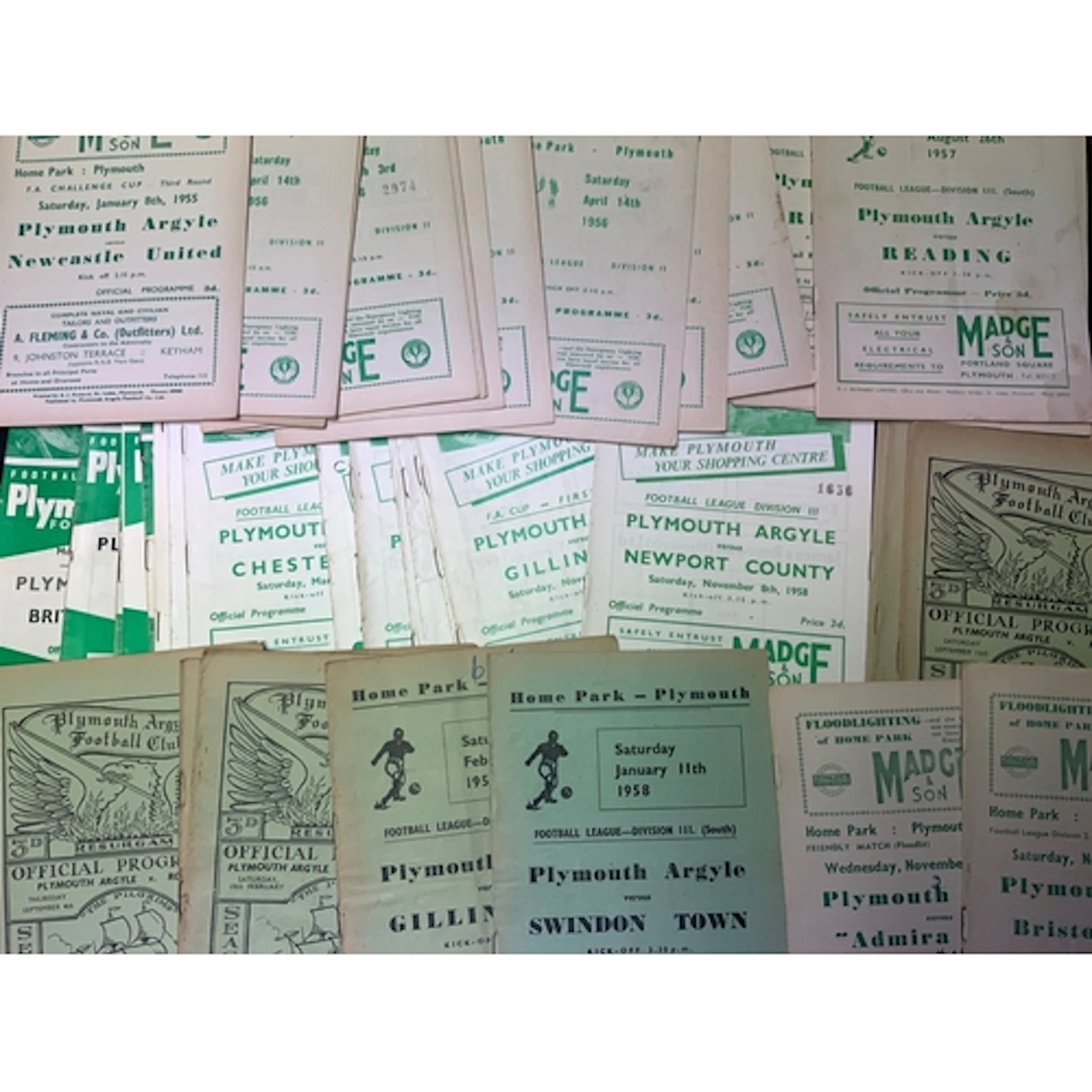 Plymouth Argyle Home Football Programmes: 48 from the 50s an...