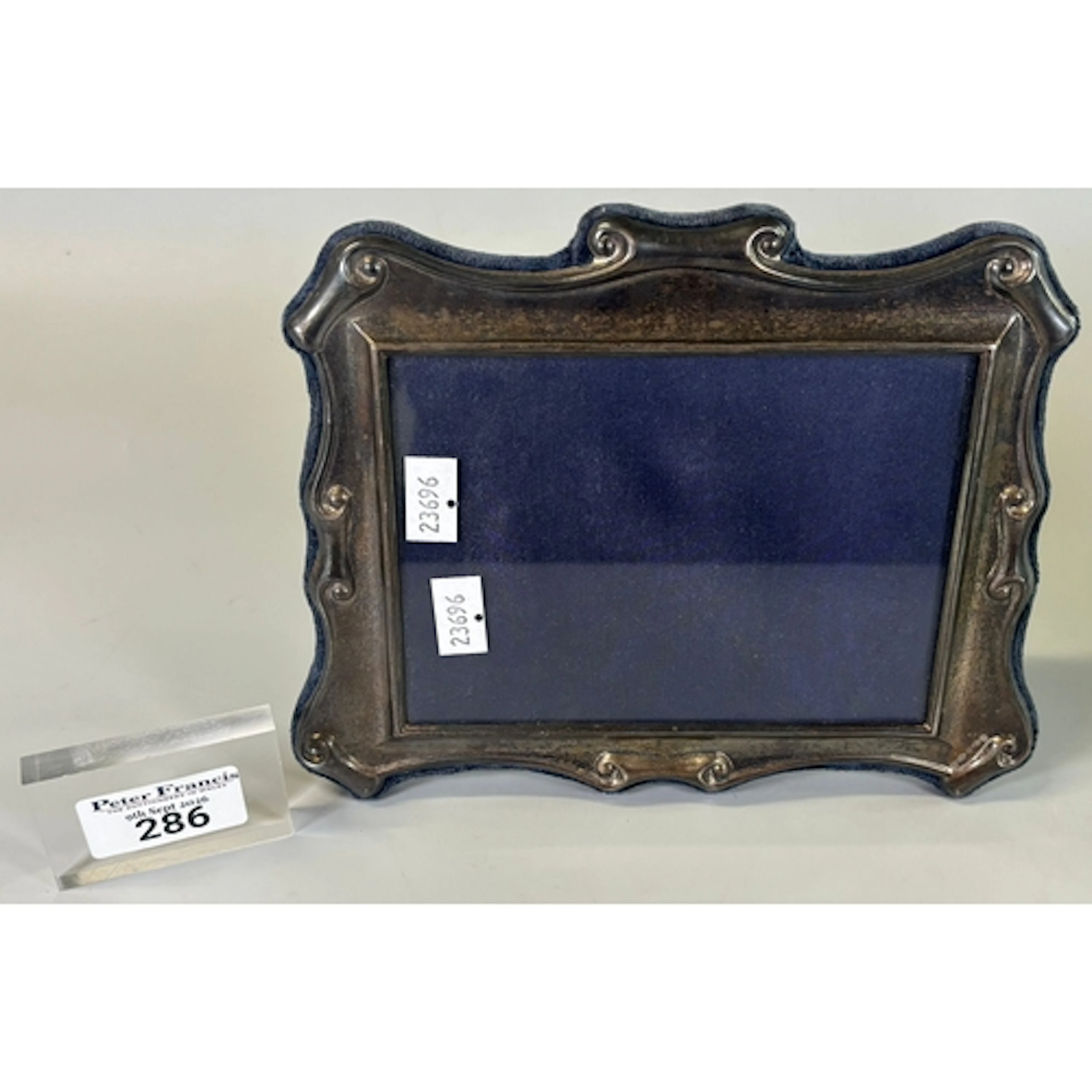 Queen Elizabeth II Art Nouveau style silver picture frame, b...
