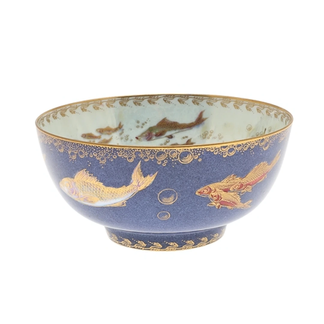 WEDGWOOD 'FISH' LUSTRE BOWL. A small Wedgwood bowl, painted ...