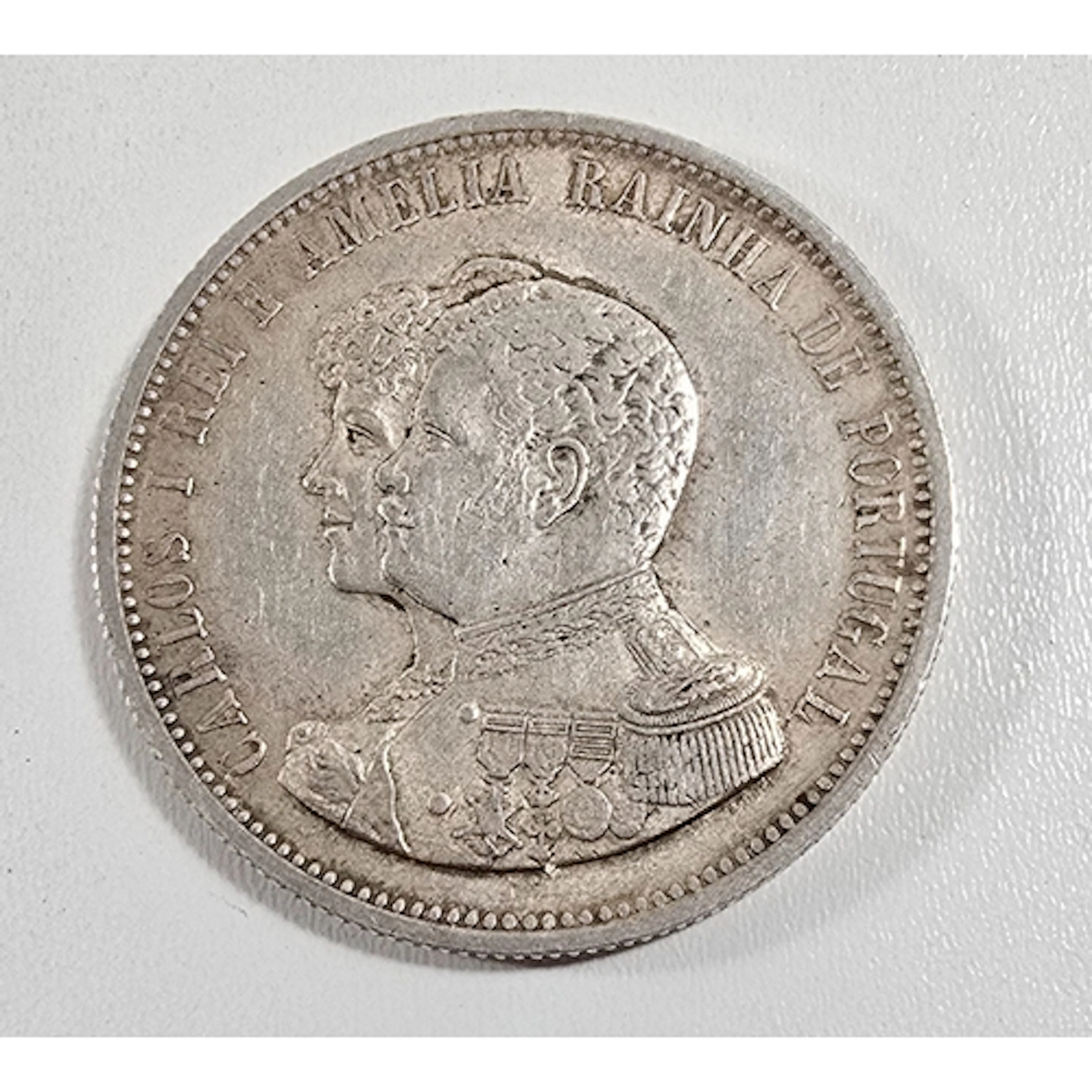 A 1898 Portugese 1000 Reis Commemorative Coin. VF