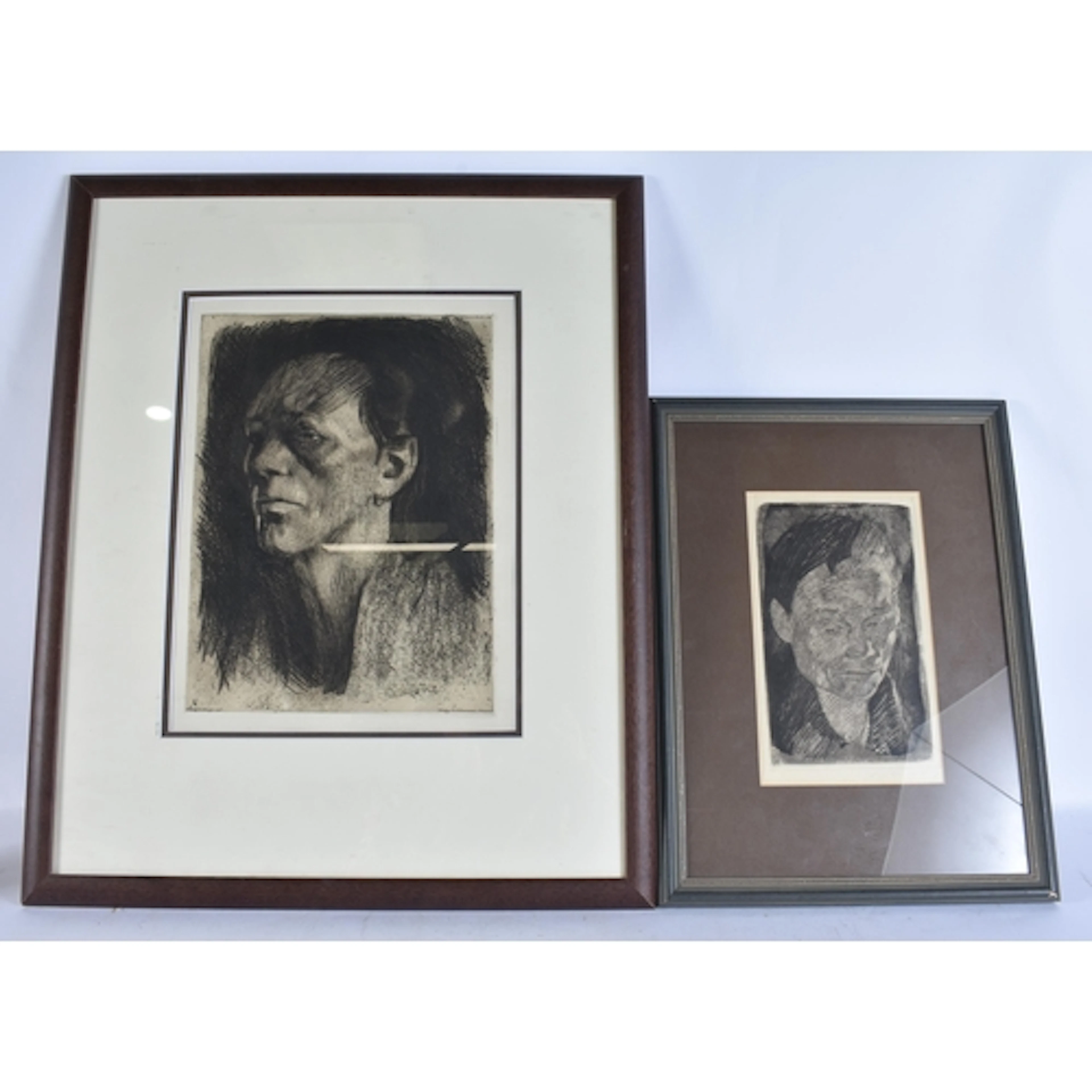 Kathe Kollwitz (1867-1945) German, 2 x Portrait Etchings. La...