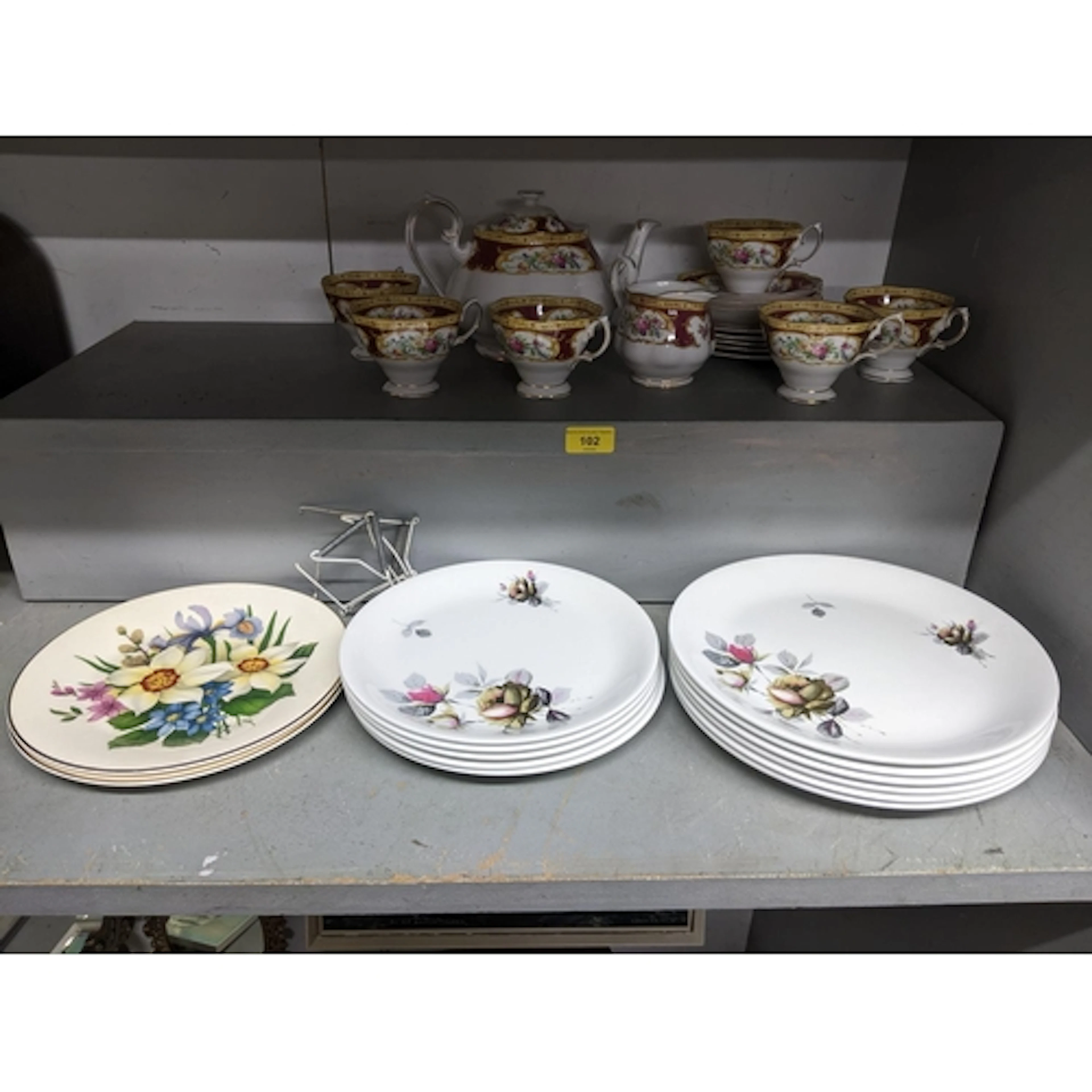 A Royal Albert Lady Hamilton part tea set comprising 17 piec...