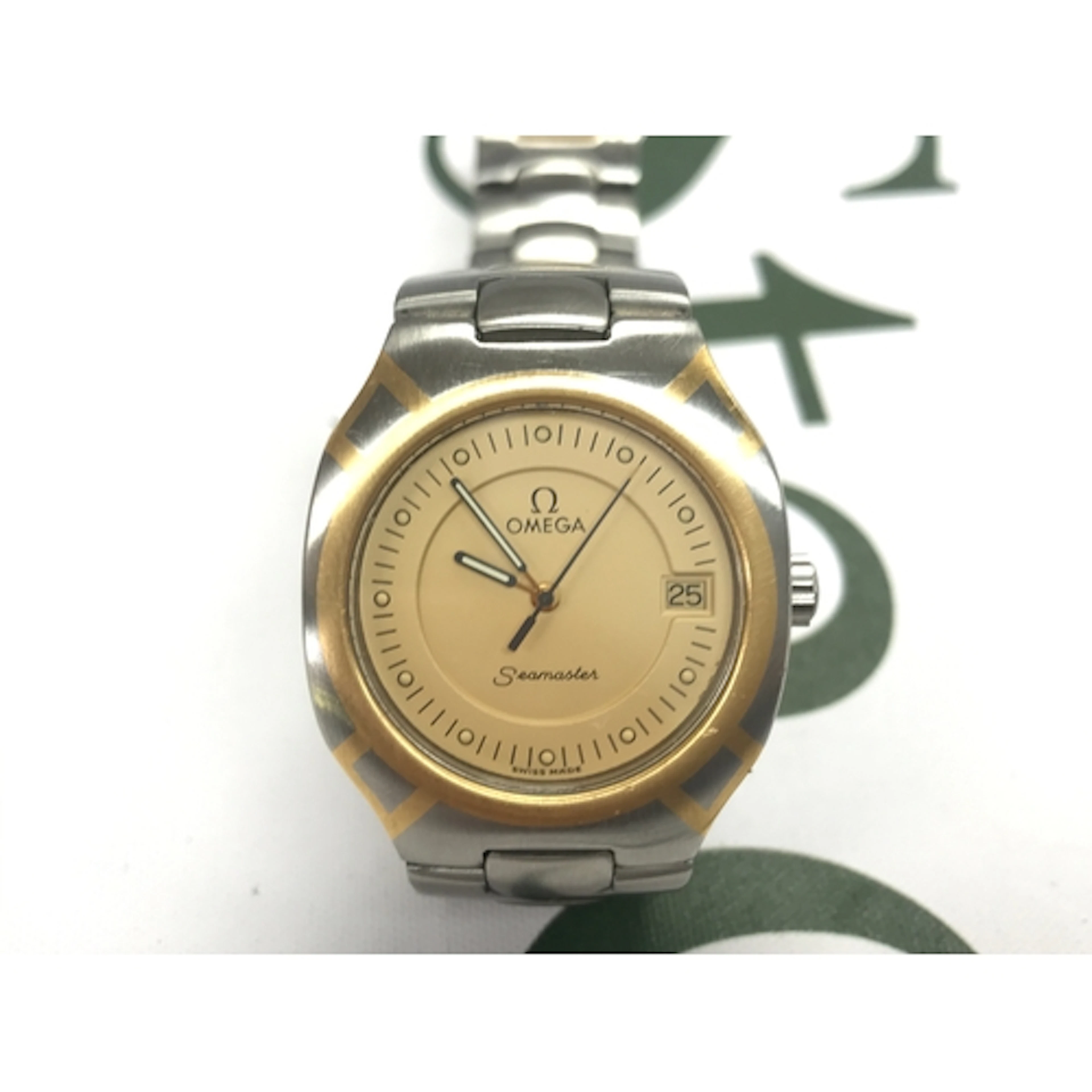 vintage Omega Seamaster Polaris quartz watch featuring a dis...