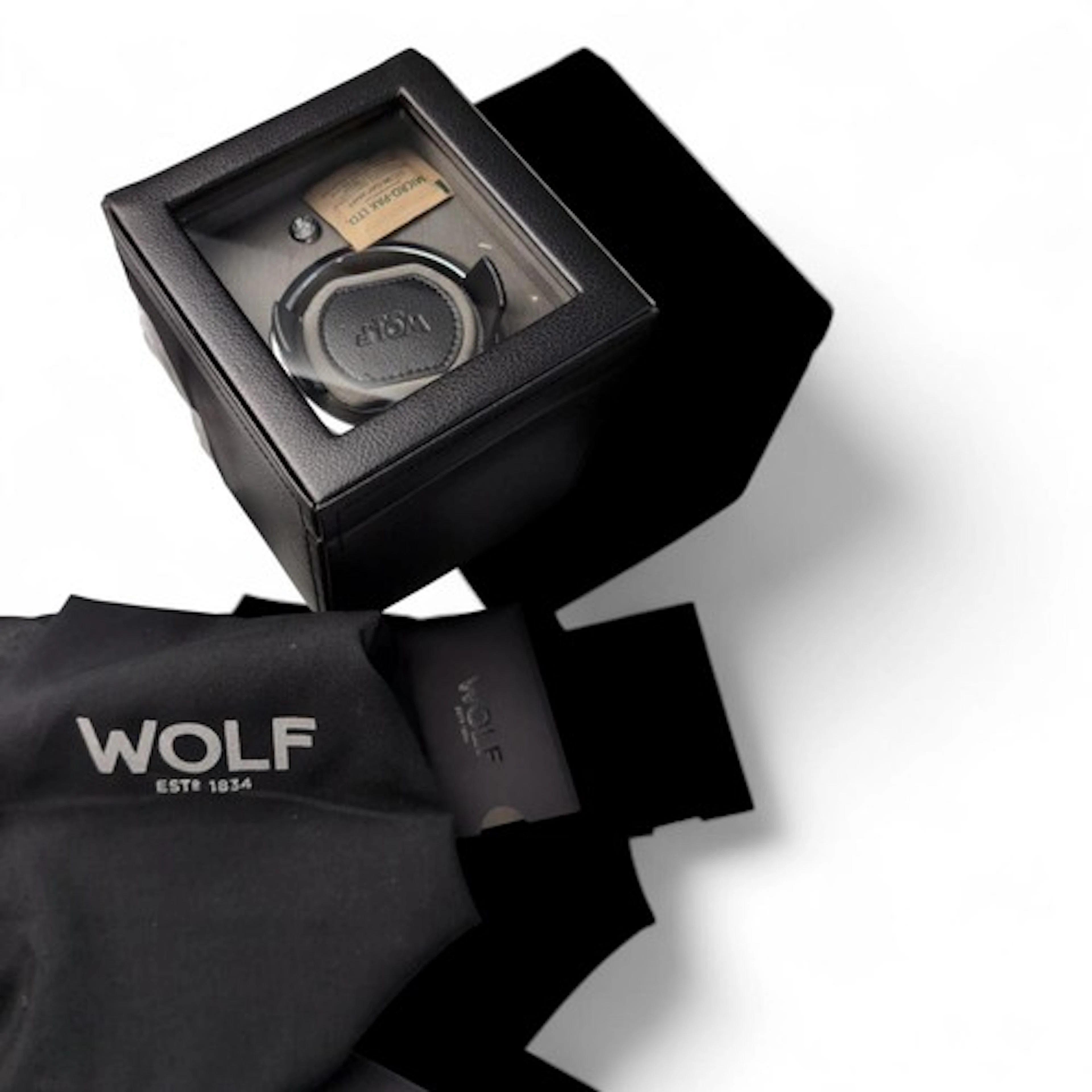 Wolf Module 1.8 watch winder with manual and power adapter, ...