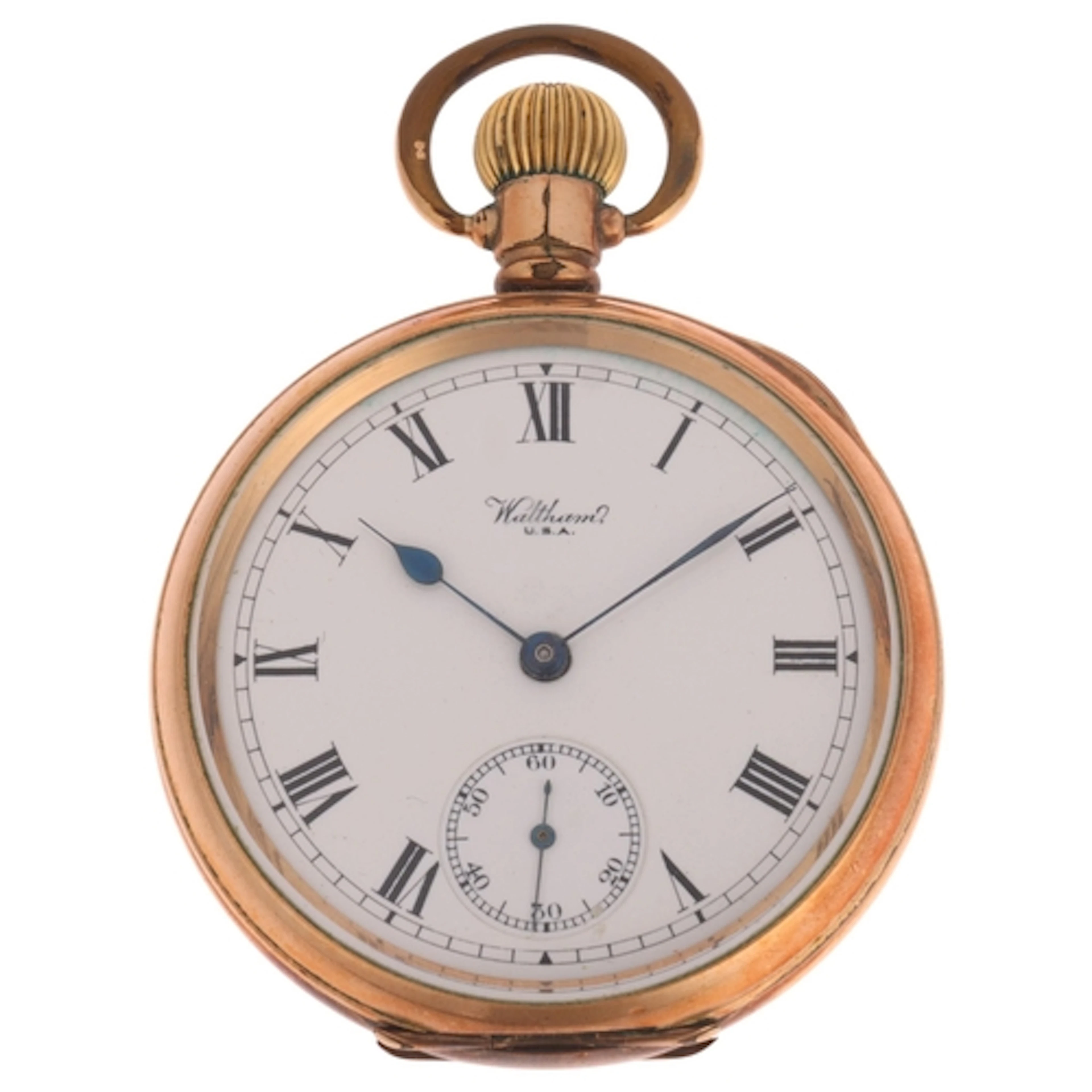 WALTHAM - an early 20th century American gold plated open-fa...