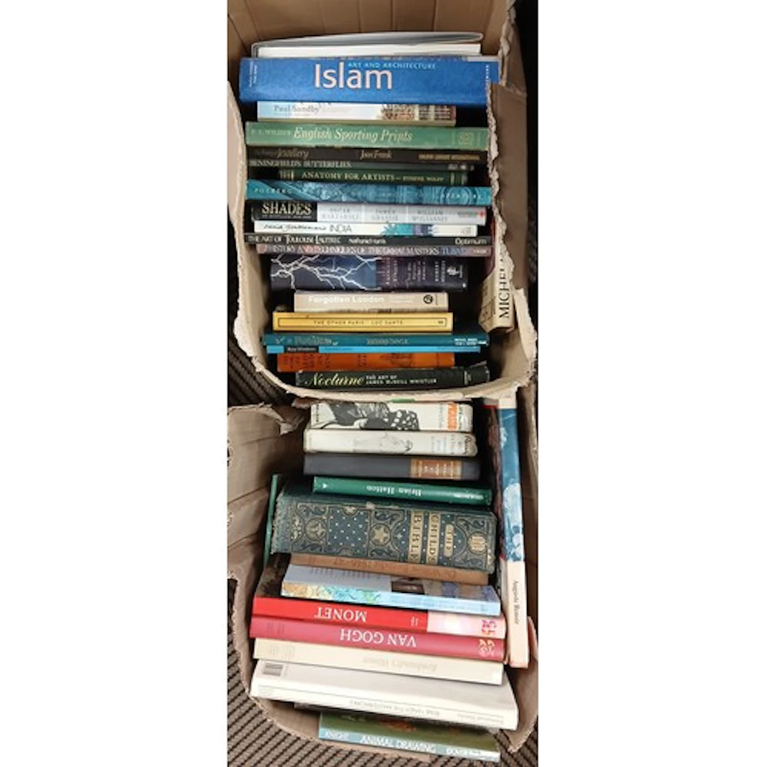 Two boxes of books to include Art History, History, Architec...