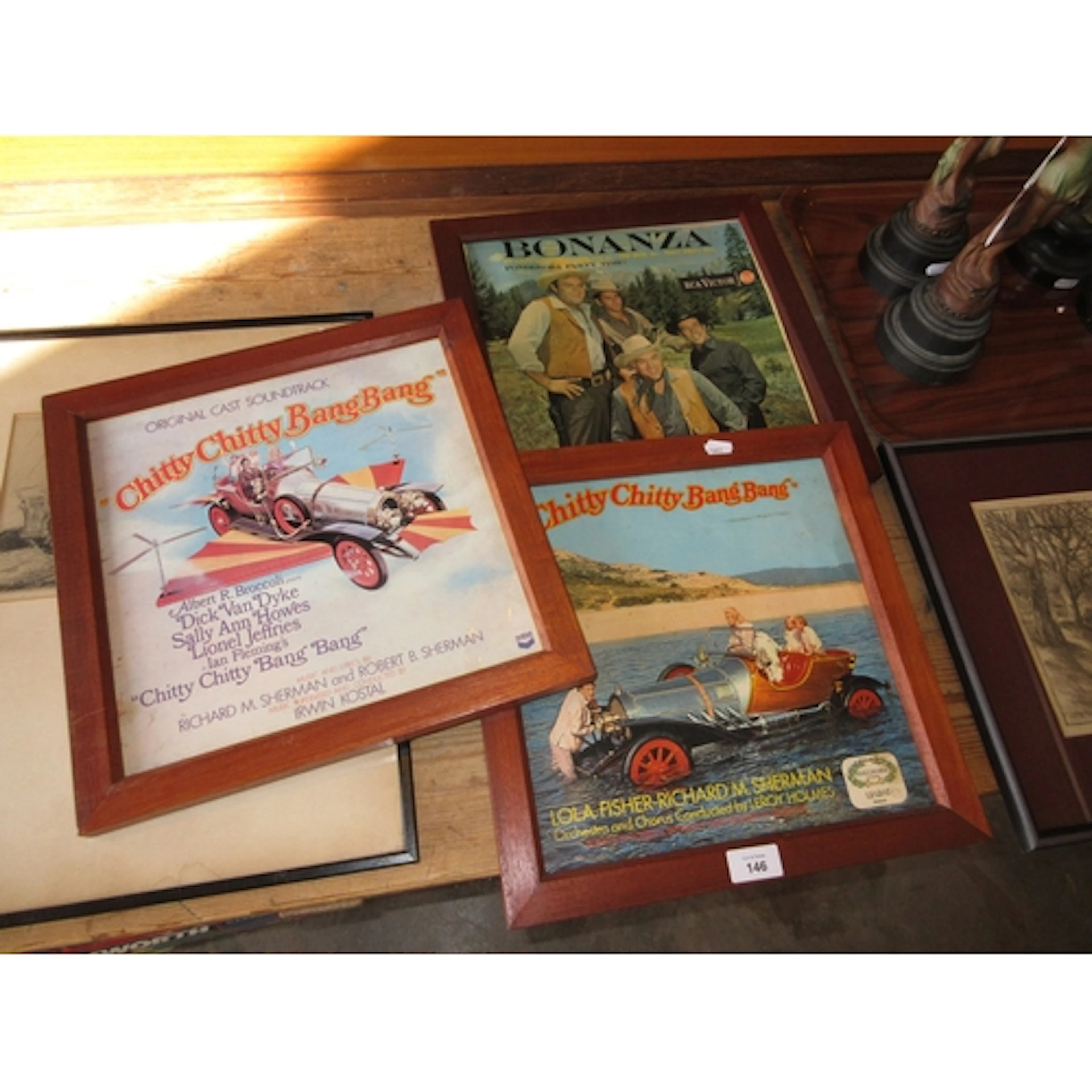 Three Framed Album Covers