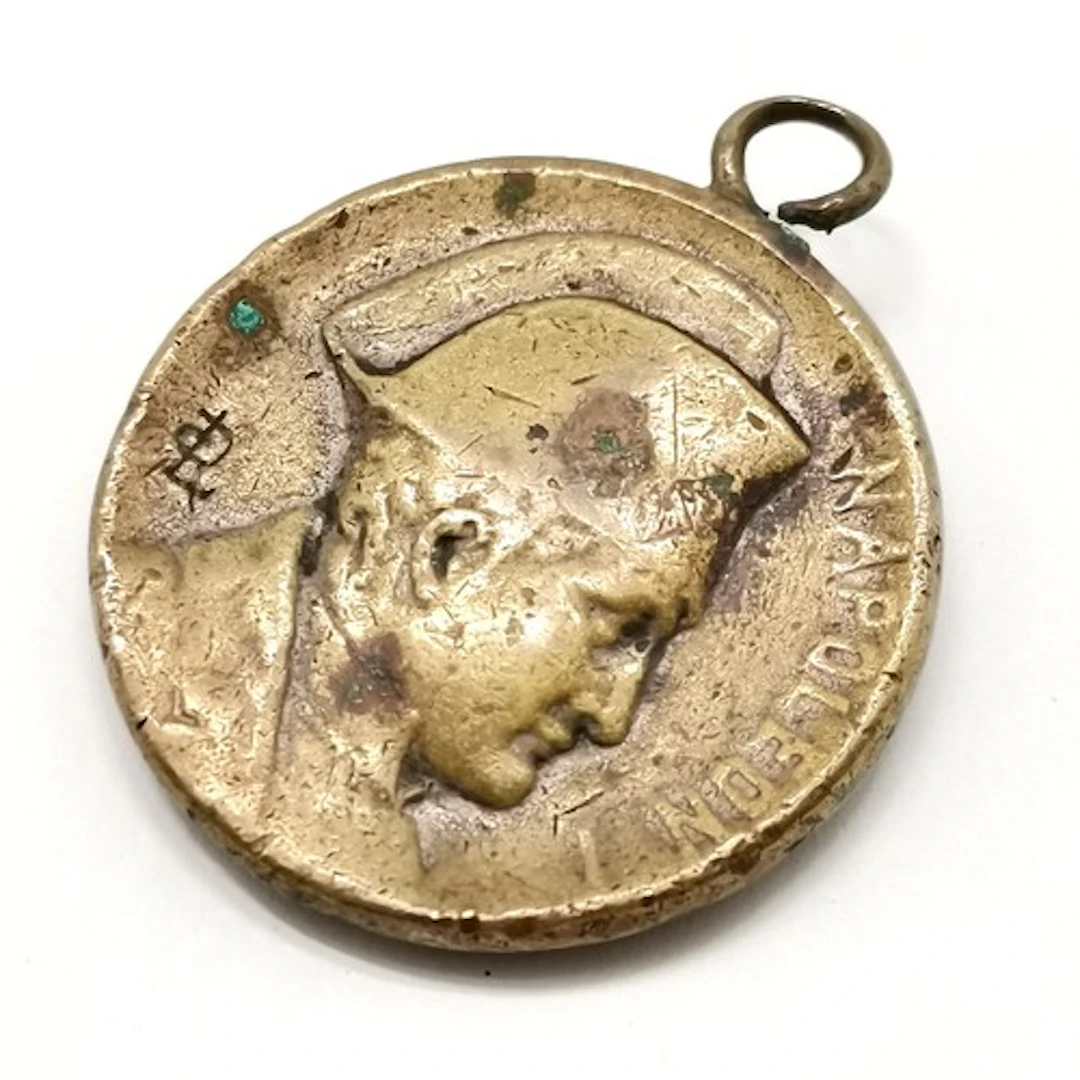 Antique Napoleon I (wearing hat) fob pendant by Louis-Armand...