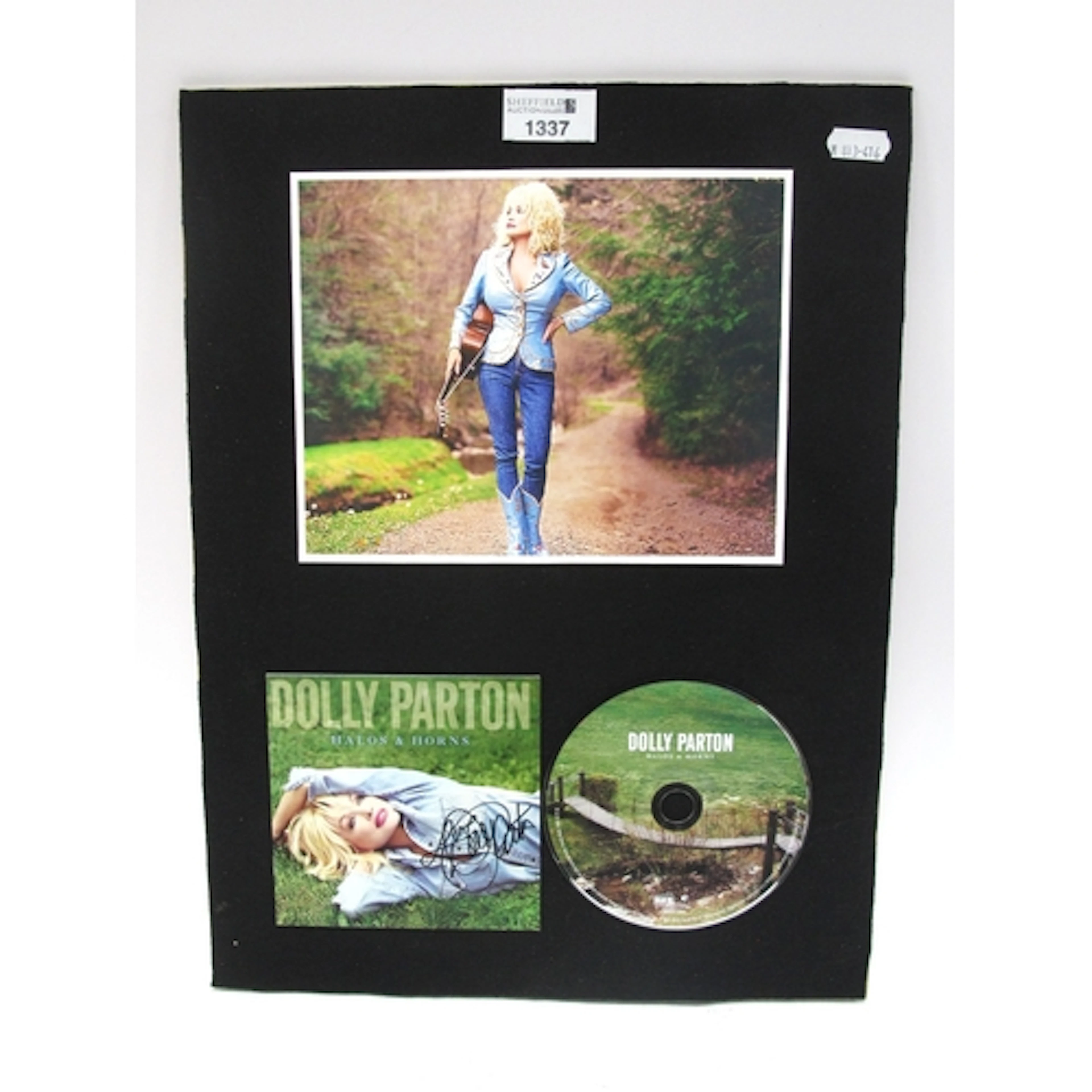 Dolly Parton montage featuring autographed 'Halo and Horns' ...