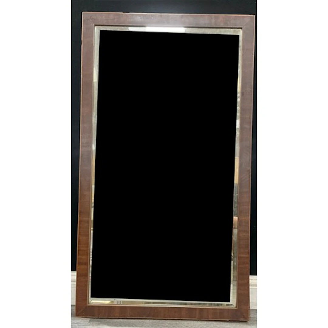 A 19th century mahogany framed wall mirror, bevelled plate, ...