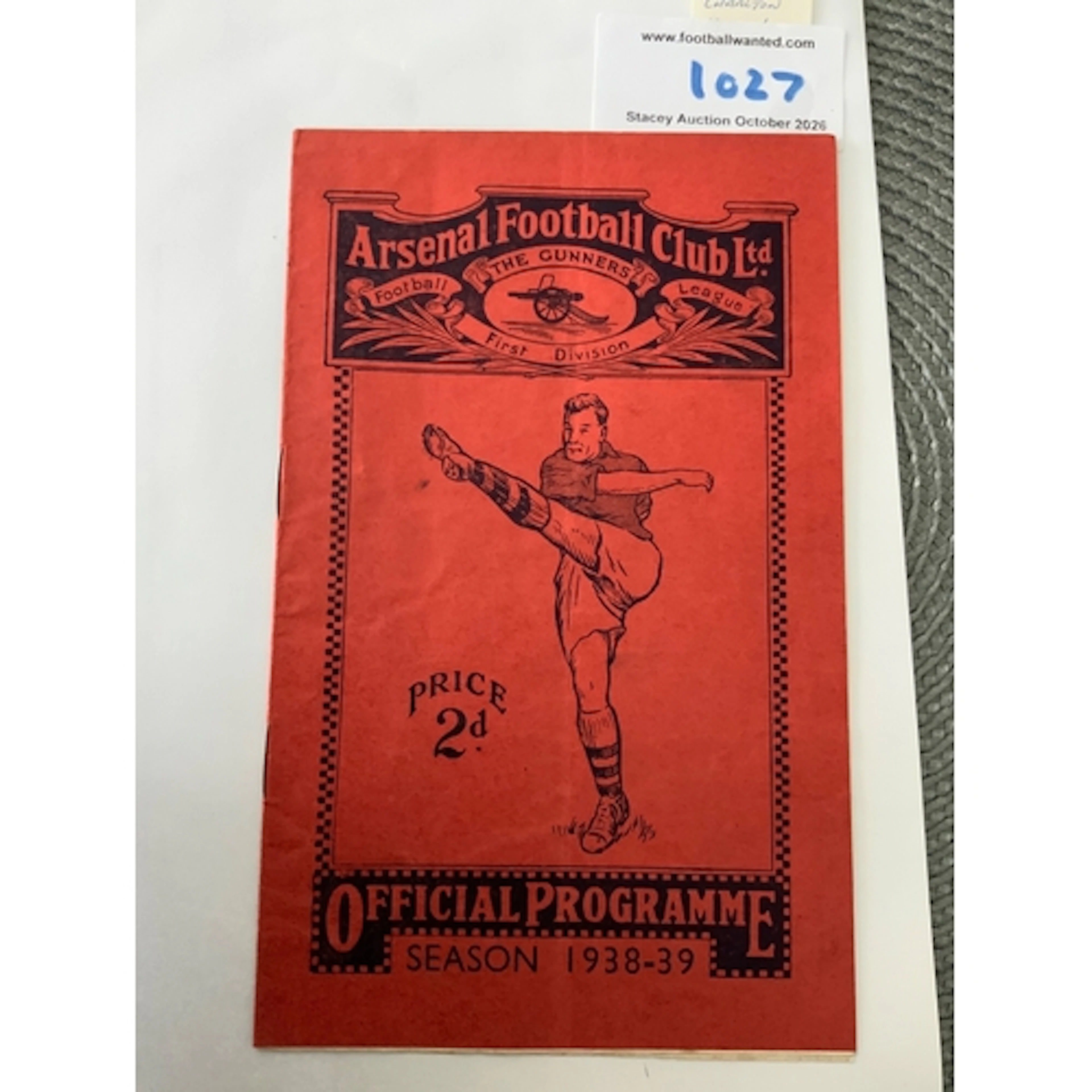 38/39 Arsenal v Charlton Football Programme: Excellent condi...