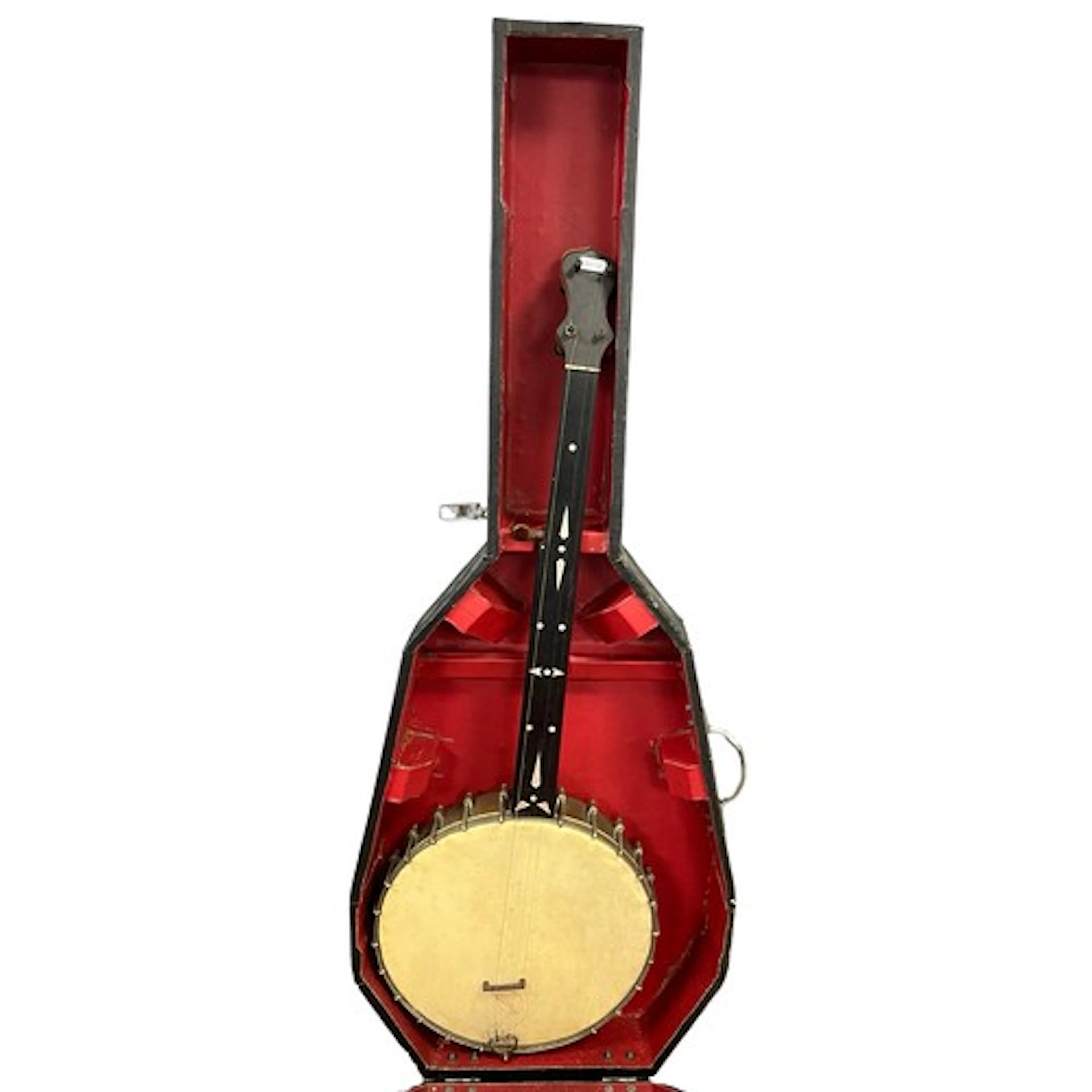 Cased vintage banjo.