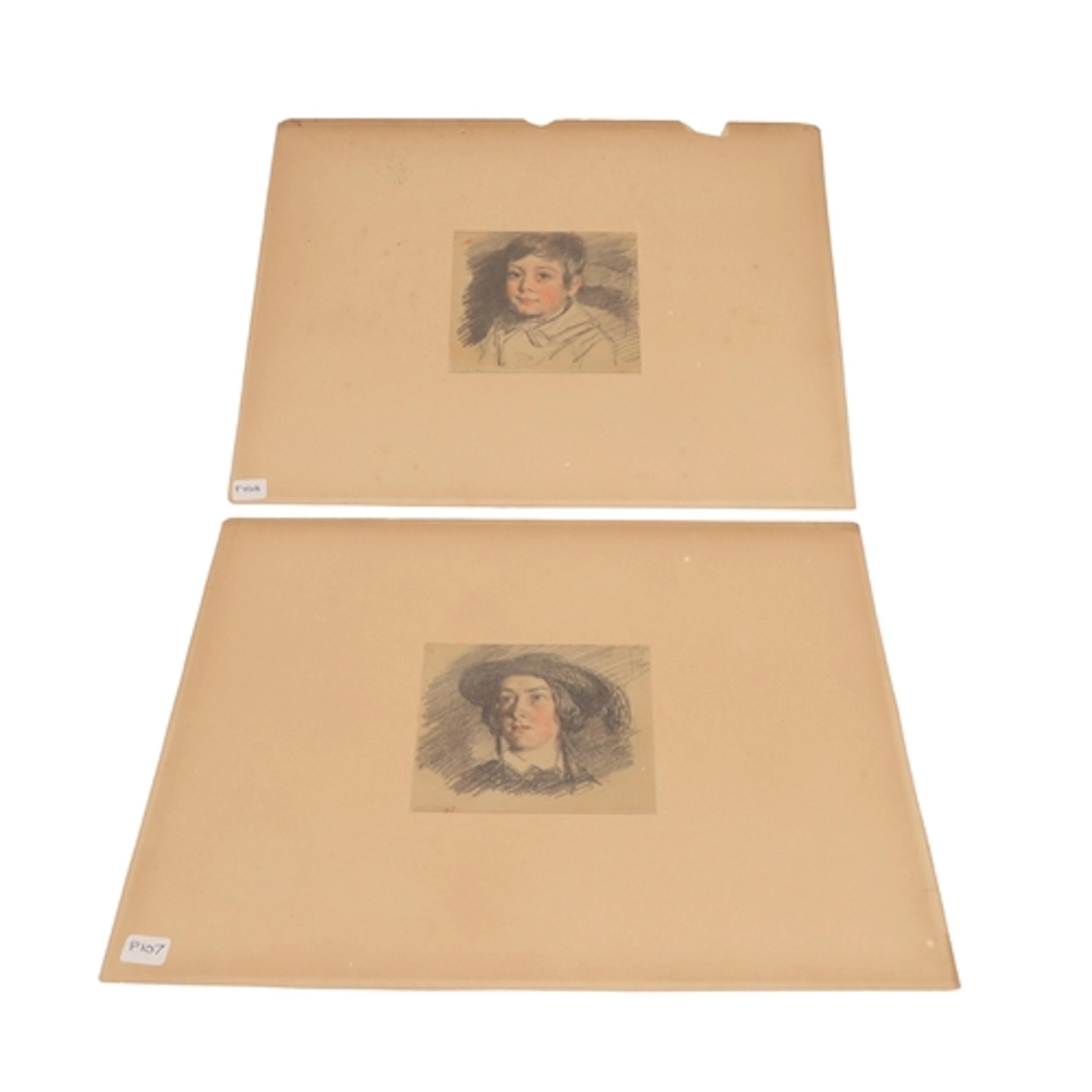 WILLIAM HENRY HUNT O.W.S (1790-1864). PORTRAIT OF A YOUNG BO...