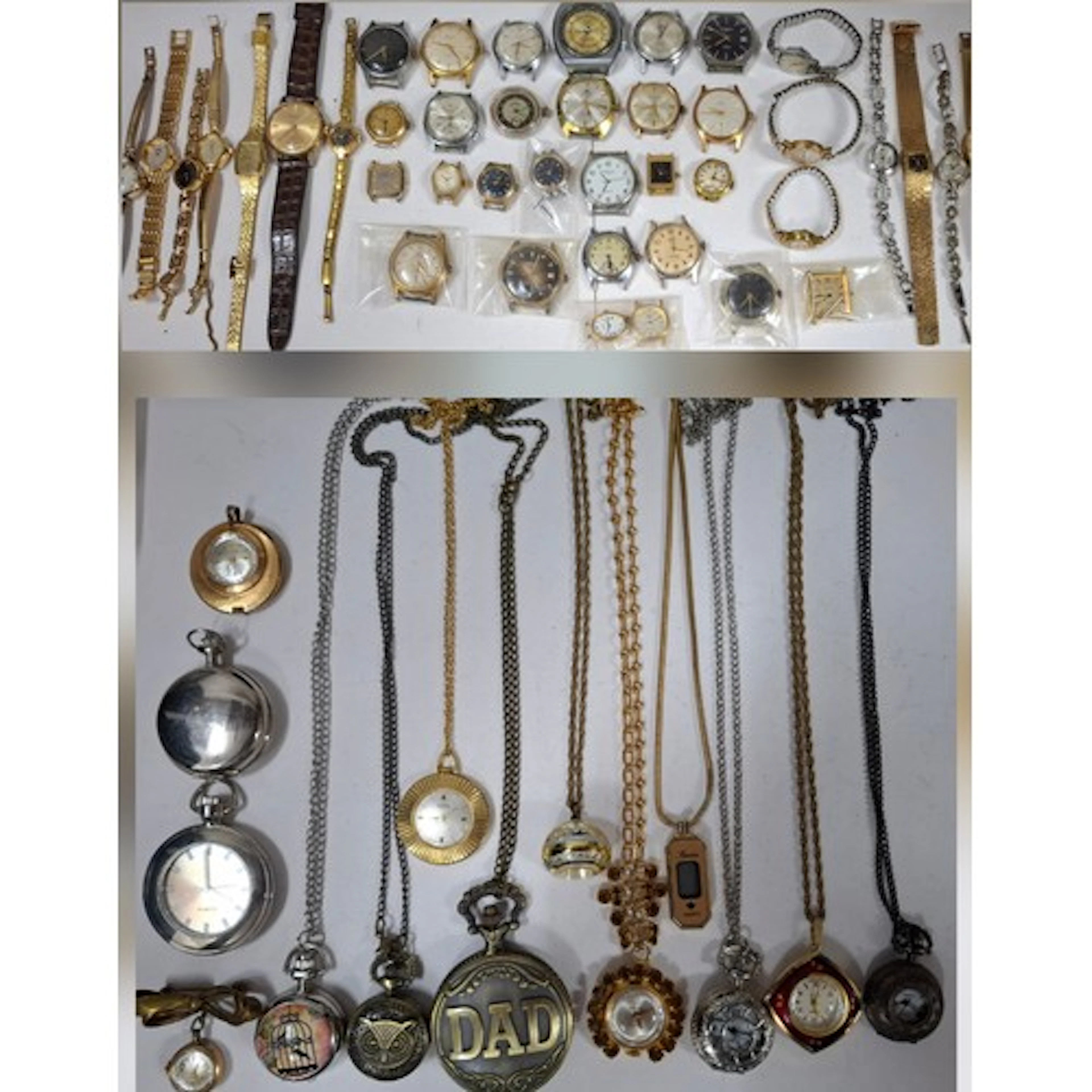 A quantity of mixed watch dials, vintage watches, late 20th ...