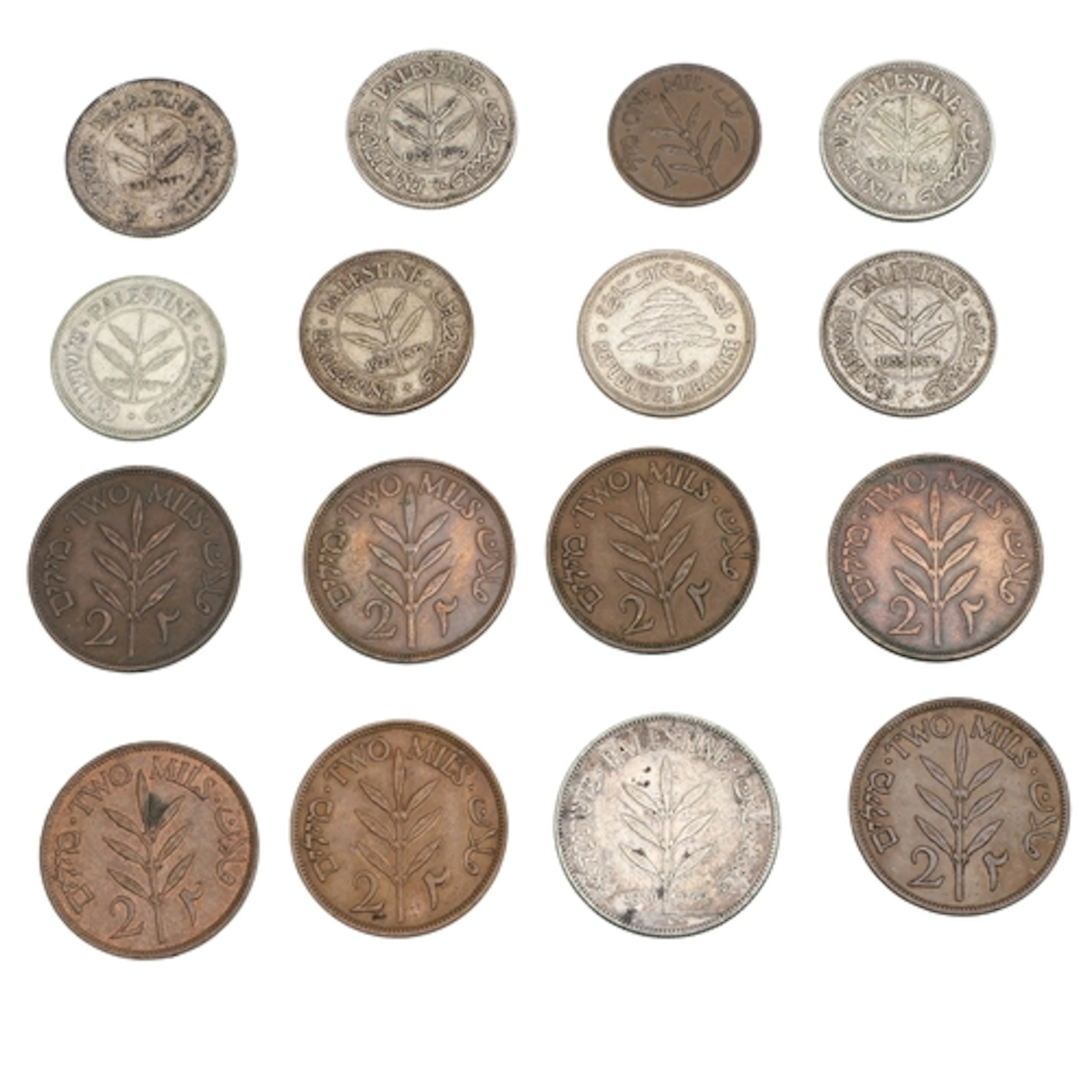 A SMALL COLLECTION OF WORLD COINS TO INCLUDE PALESTINE AND O...