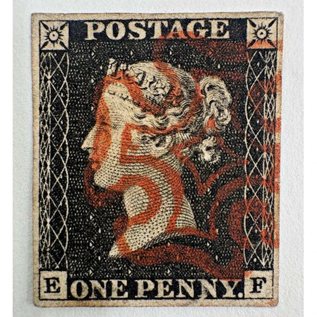 1d black cancelled with a crisp red Maltese Cross. A good 4 ...