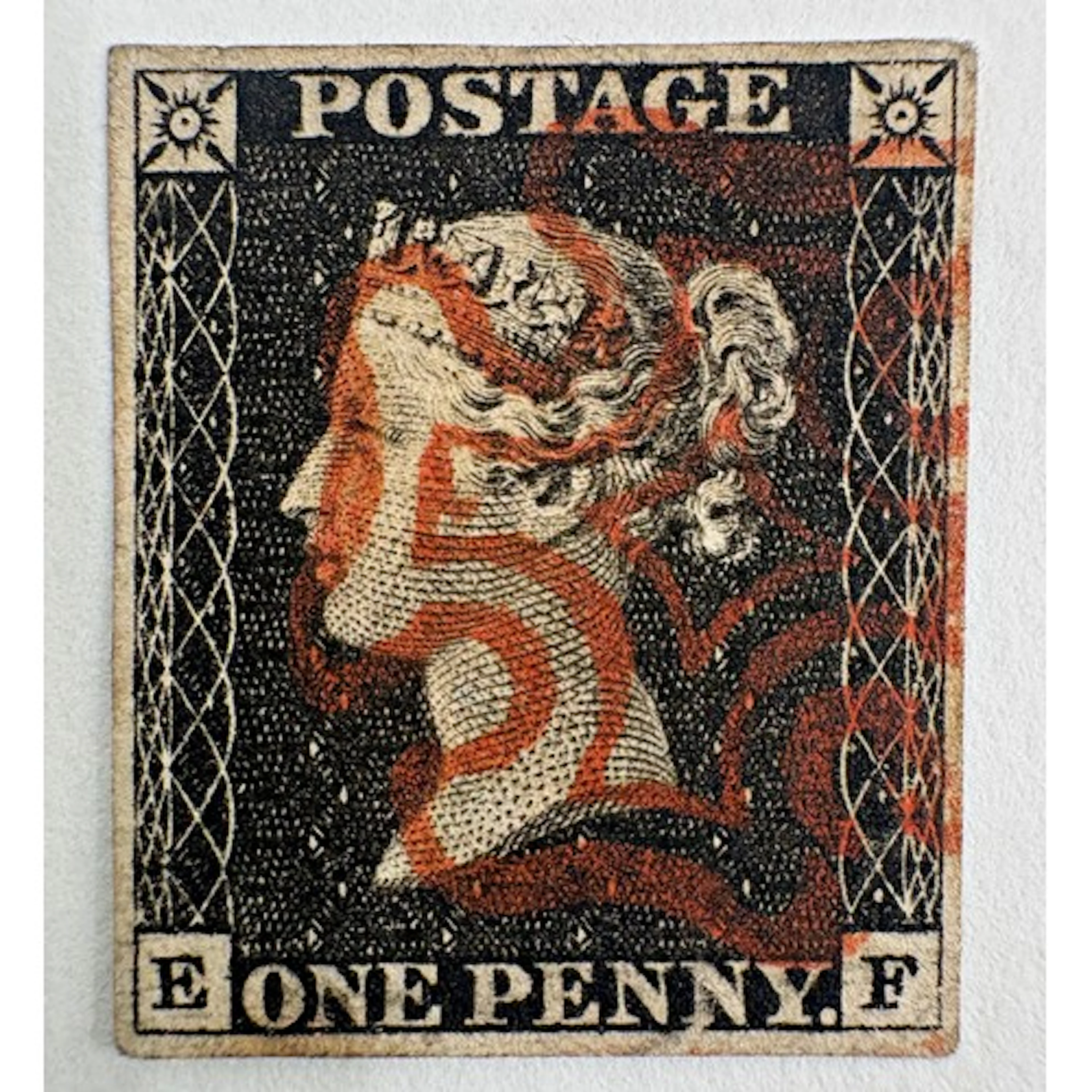 1d black cancelled with a crisp red Maltese Cross. A good 4 ...