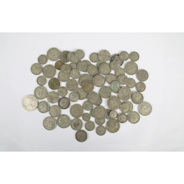 Collection of half-crowns, florins, shillings, etc.
