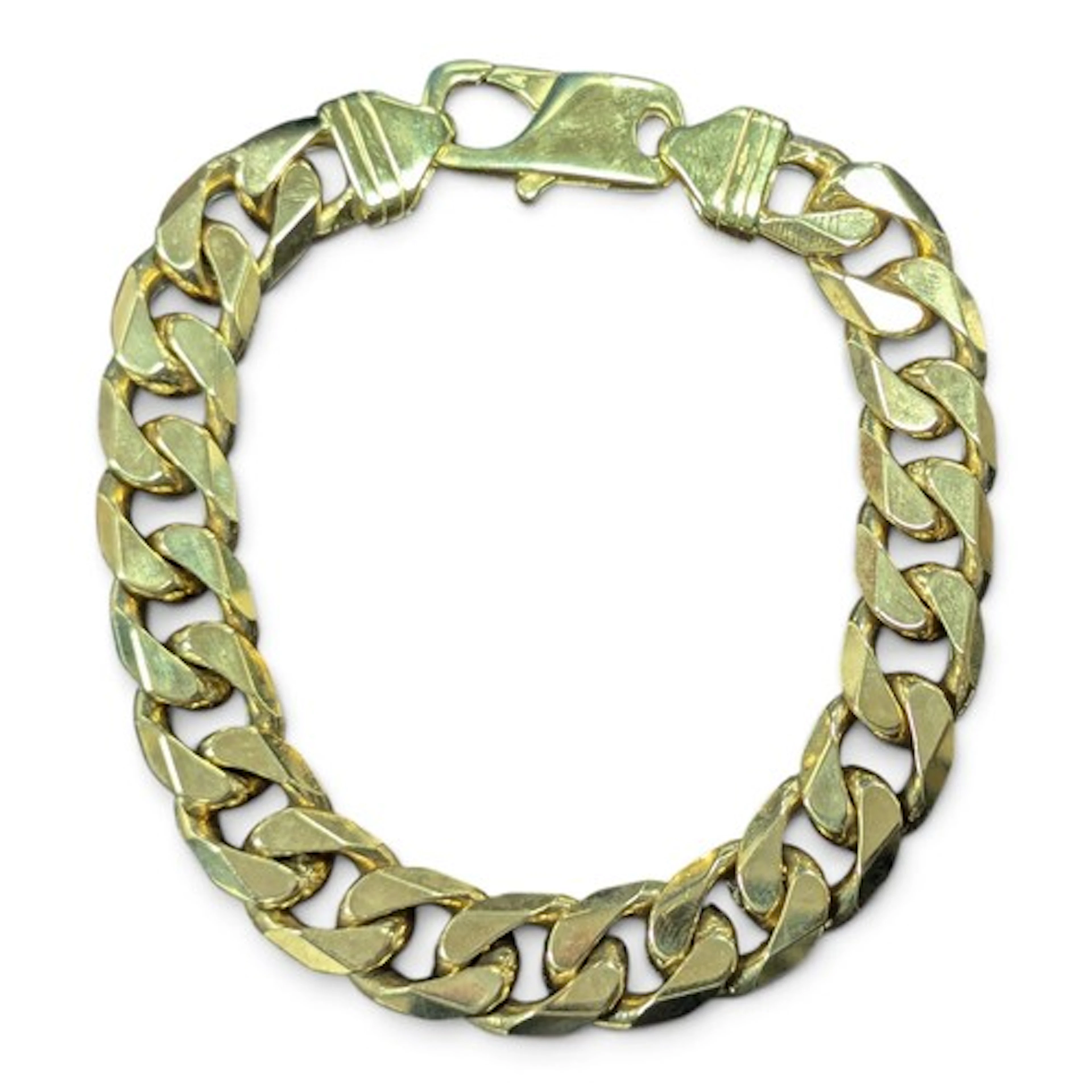 A 9ct gold heavy weight curb link bracelet, Birmingham impor...