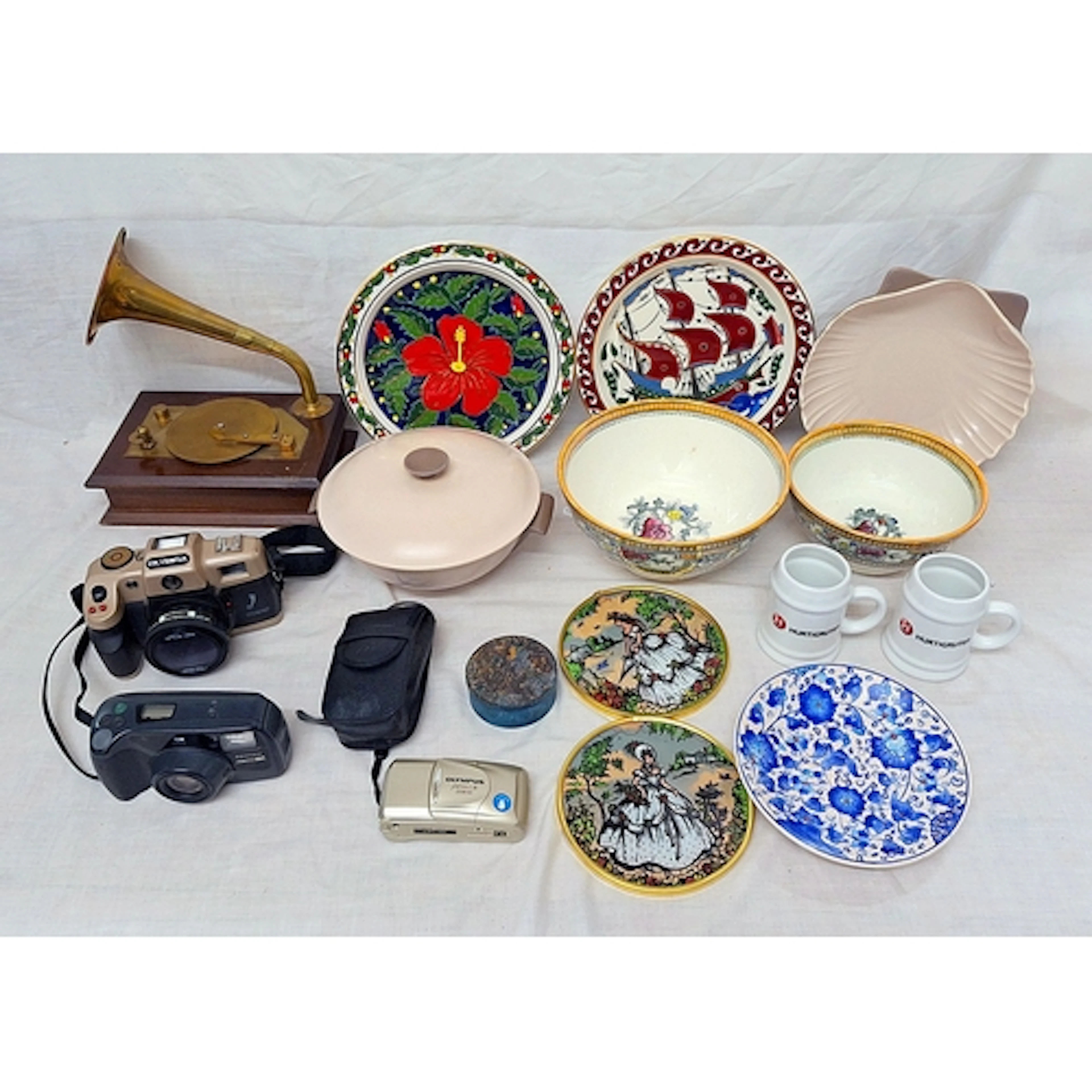Vintage & Antique Ceramics incl. mushroom coloured Poole pot...