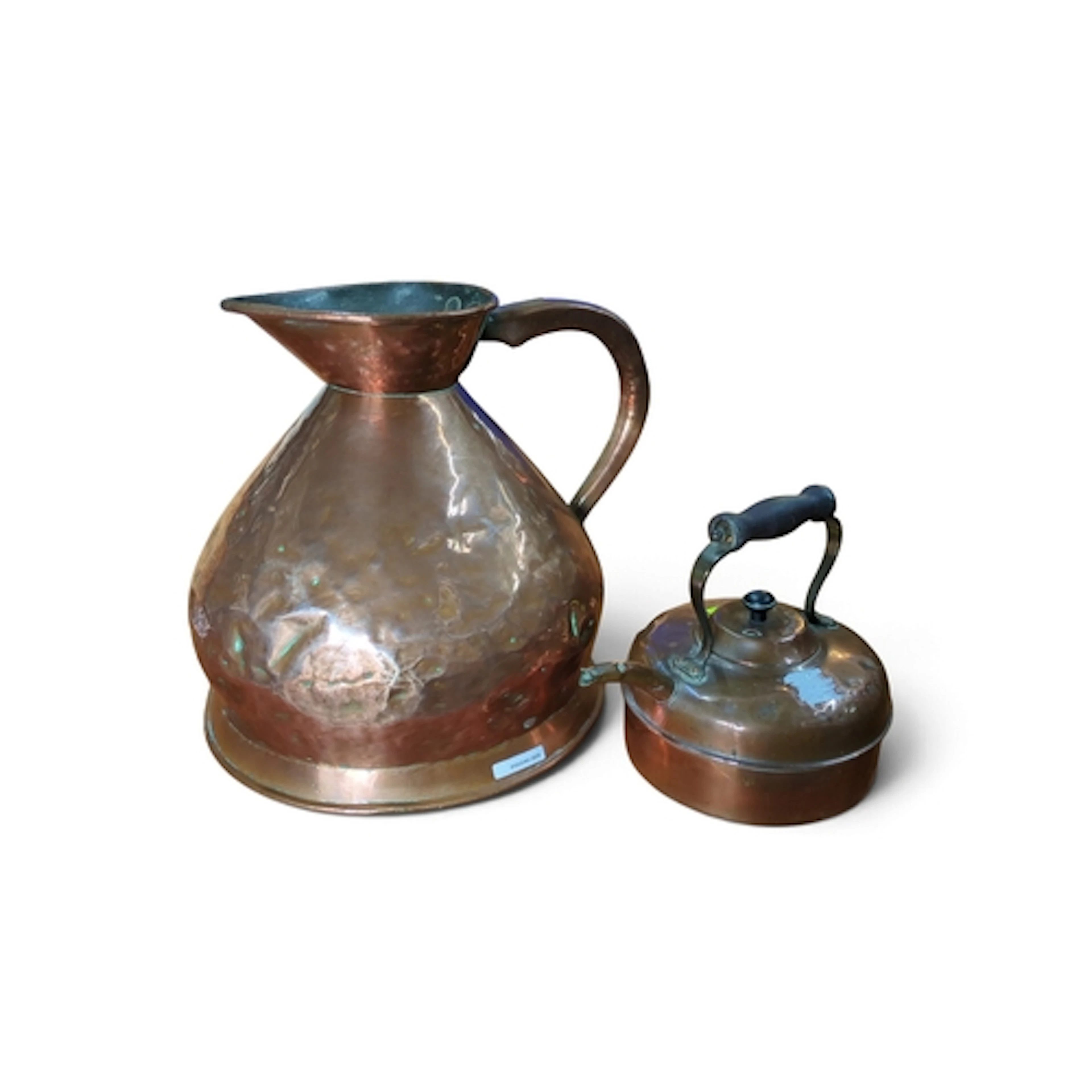 Copper three-gallon harvest measure of baluster form, with f...