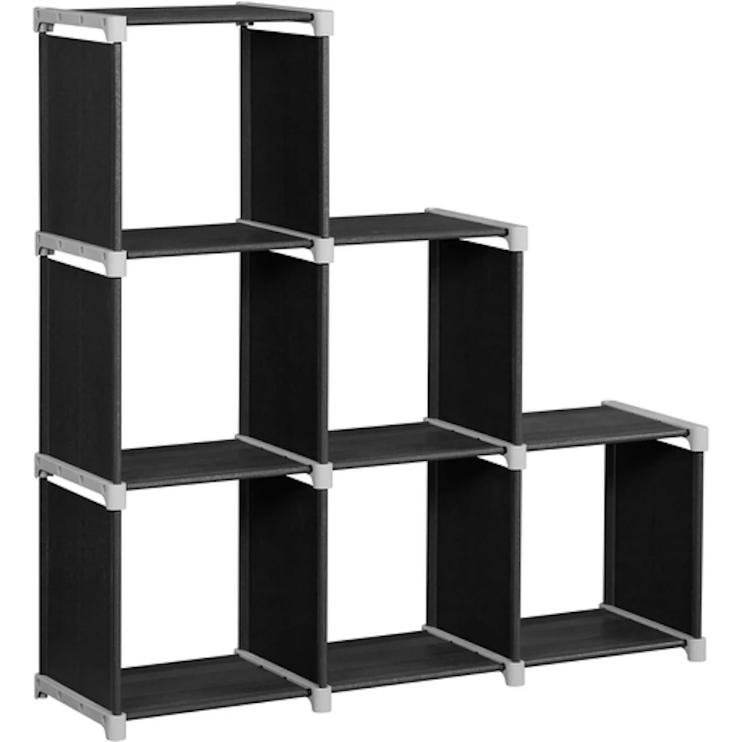 SONGMICS 6-CUBE BOOKCASE DIY Cube Storage Rack, Staircase Or...