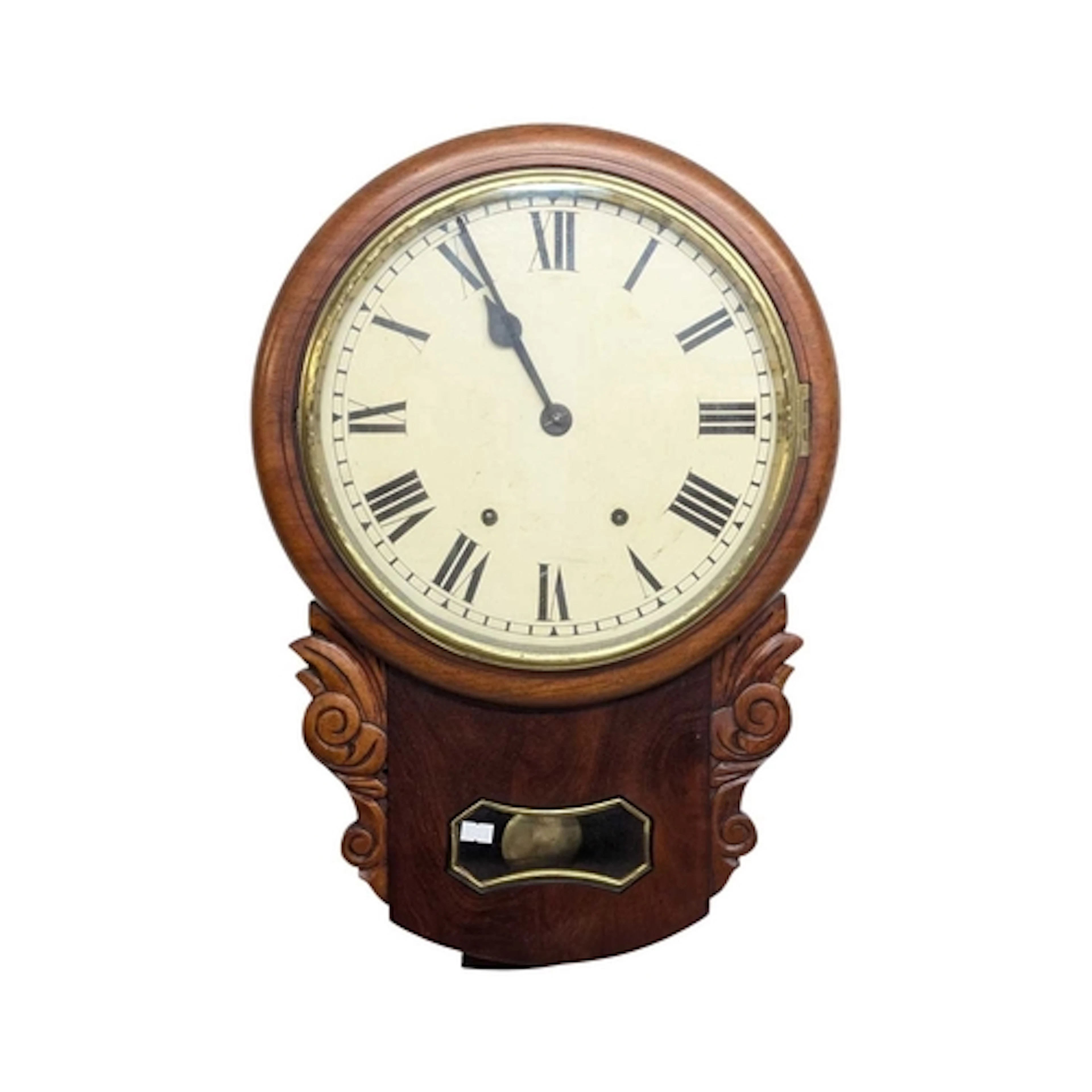 Seth Thomas style drop dial clock. Having a white face with ...