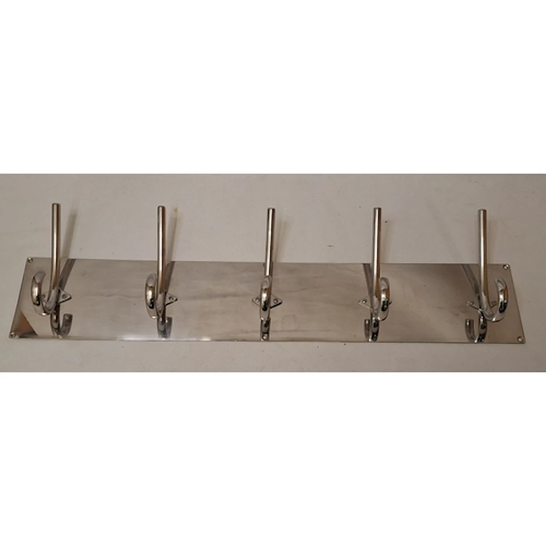 Vintage Chrome Wall Hanging Coat Hook, 5 hooks approx. 75cm ...