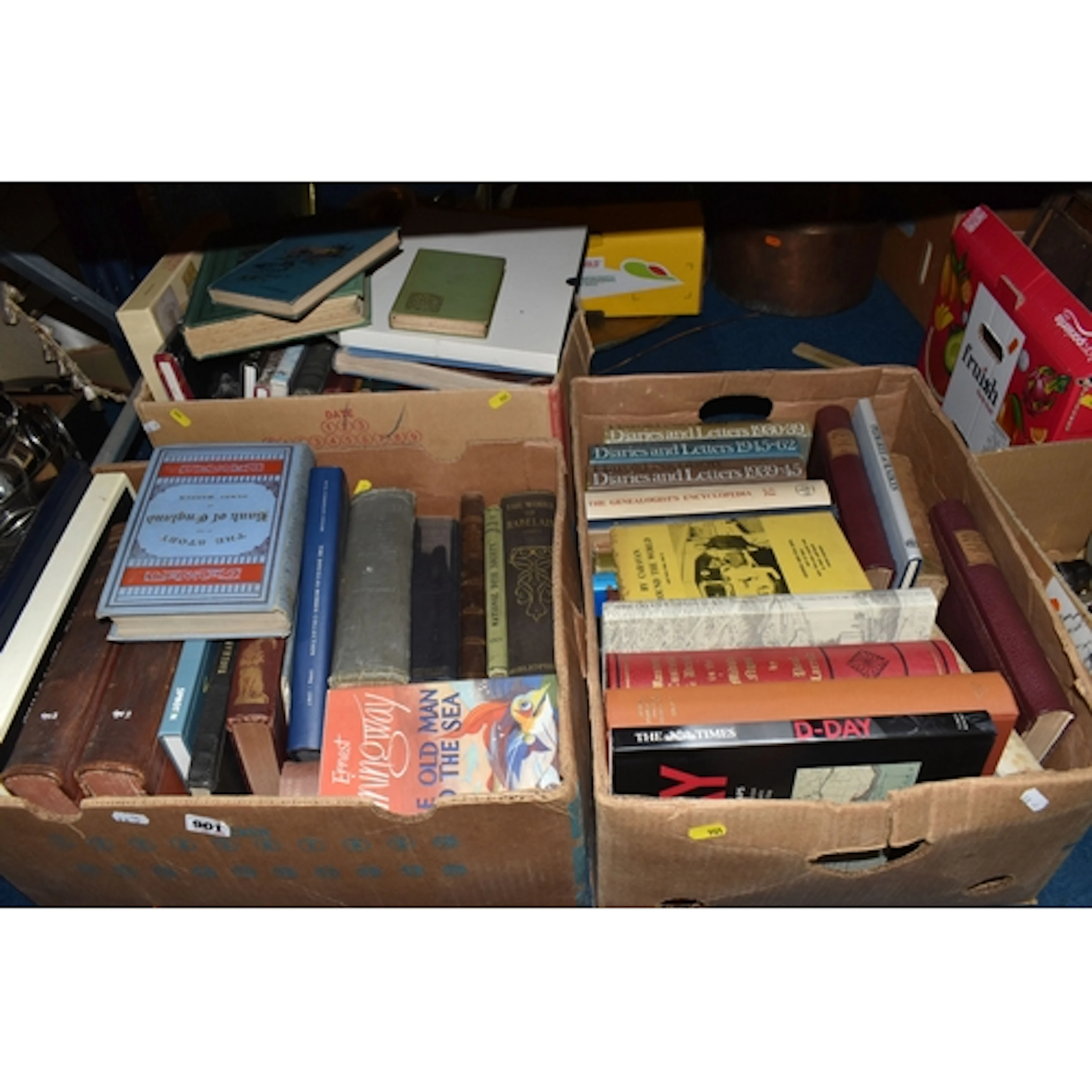 THREE BOXES OF MOSTLY NON-FICTION BOOKS to include a collect...