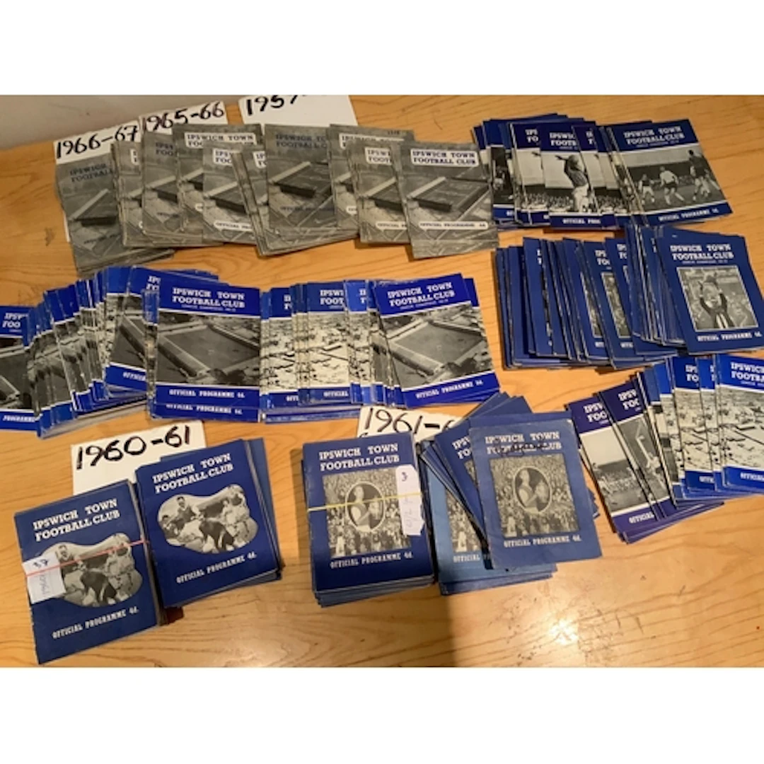 Ipswich Town Home Football Programmes: Pocket size programme...