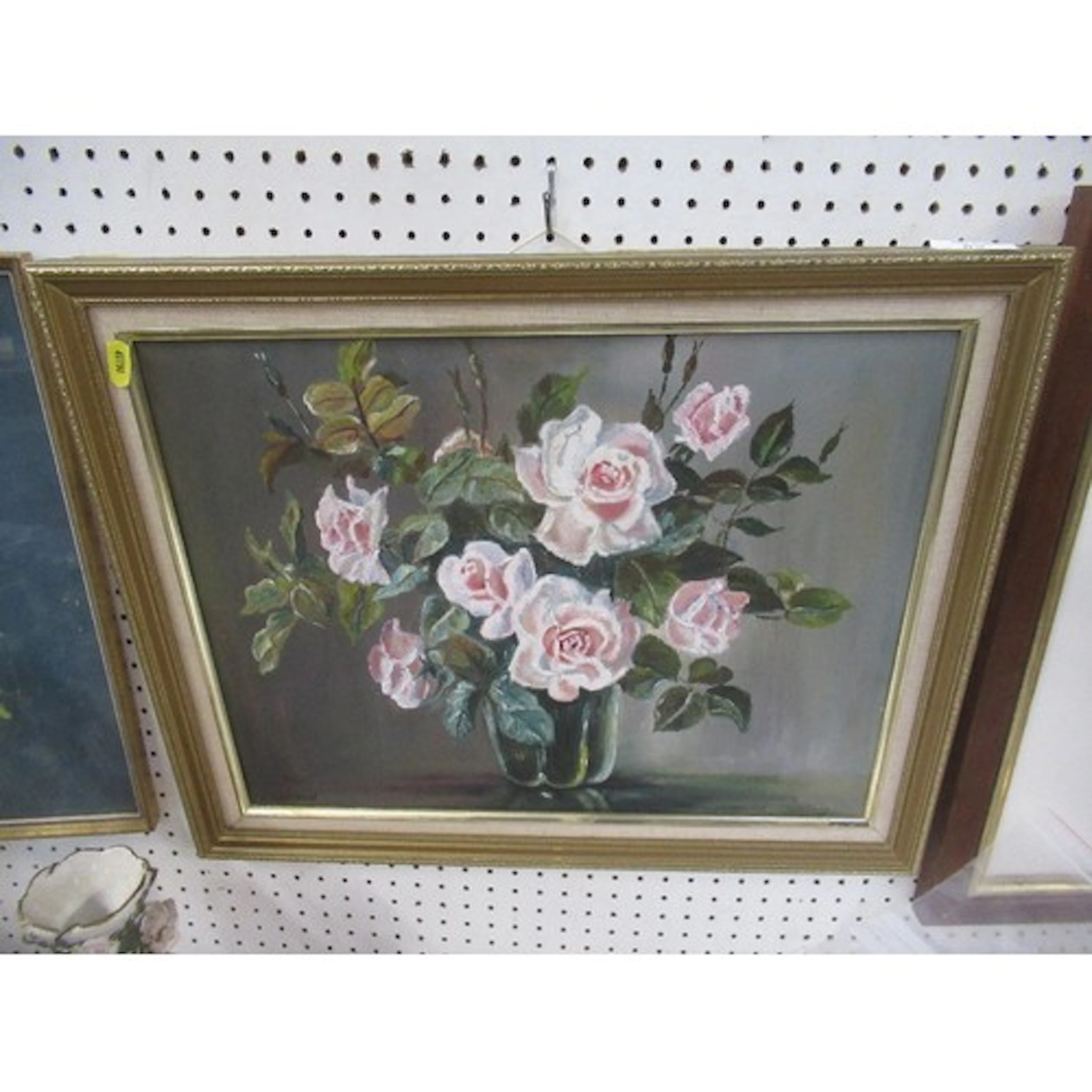 An oil on board, still life