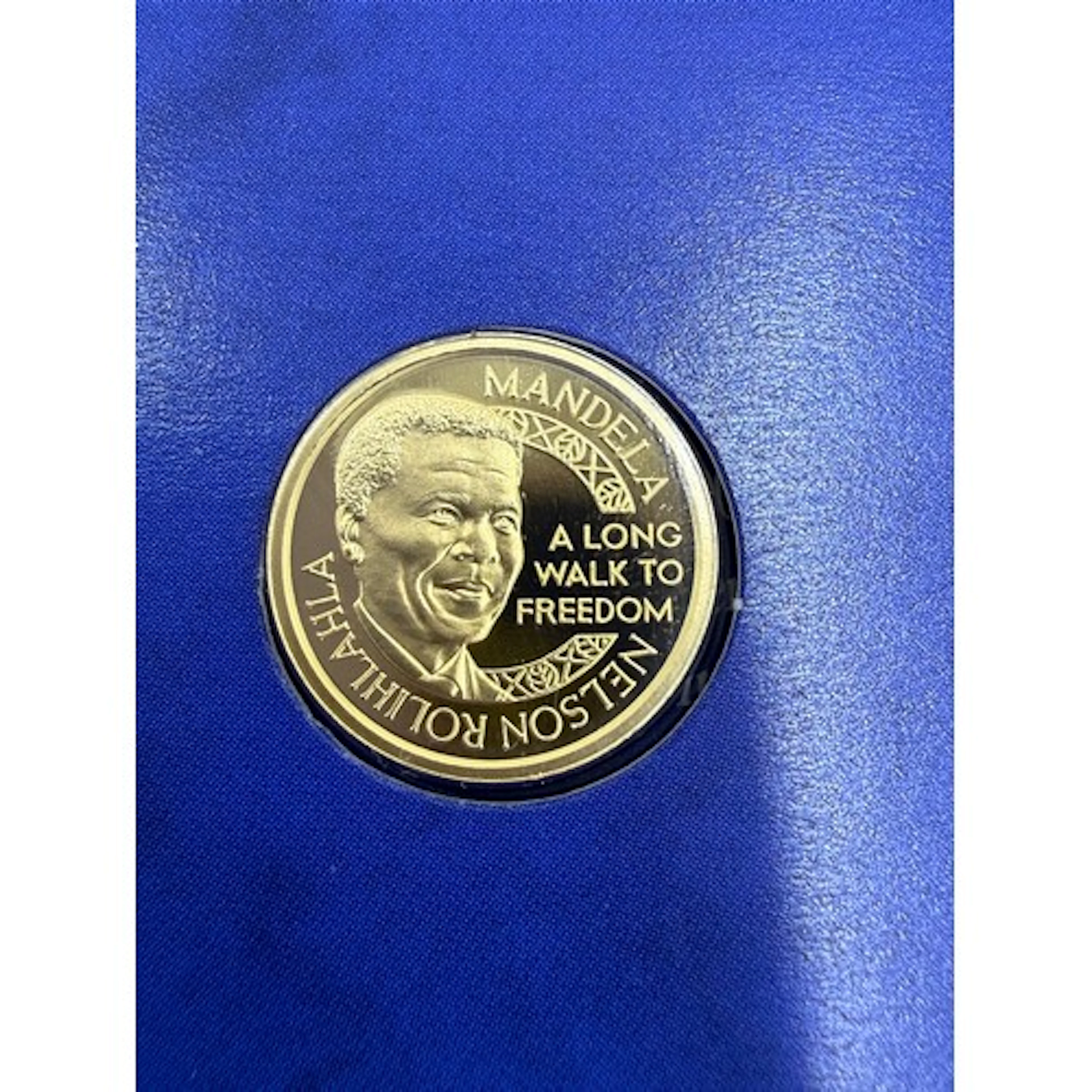 A Nelson Mandela Nobel Peace Laureate 1993 commemorative gol...