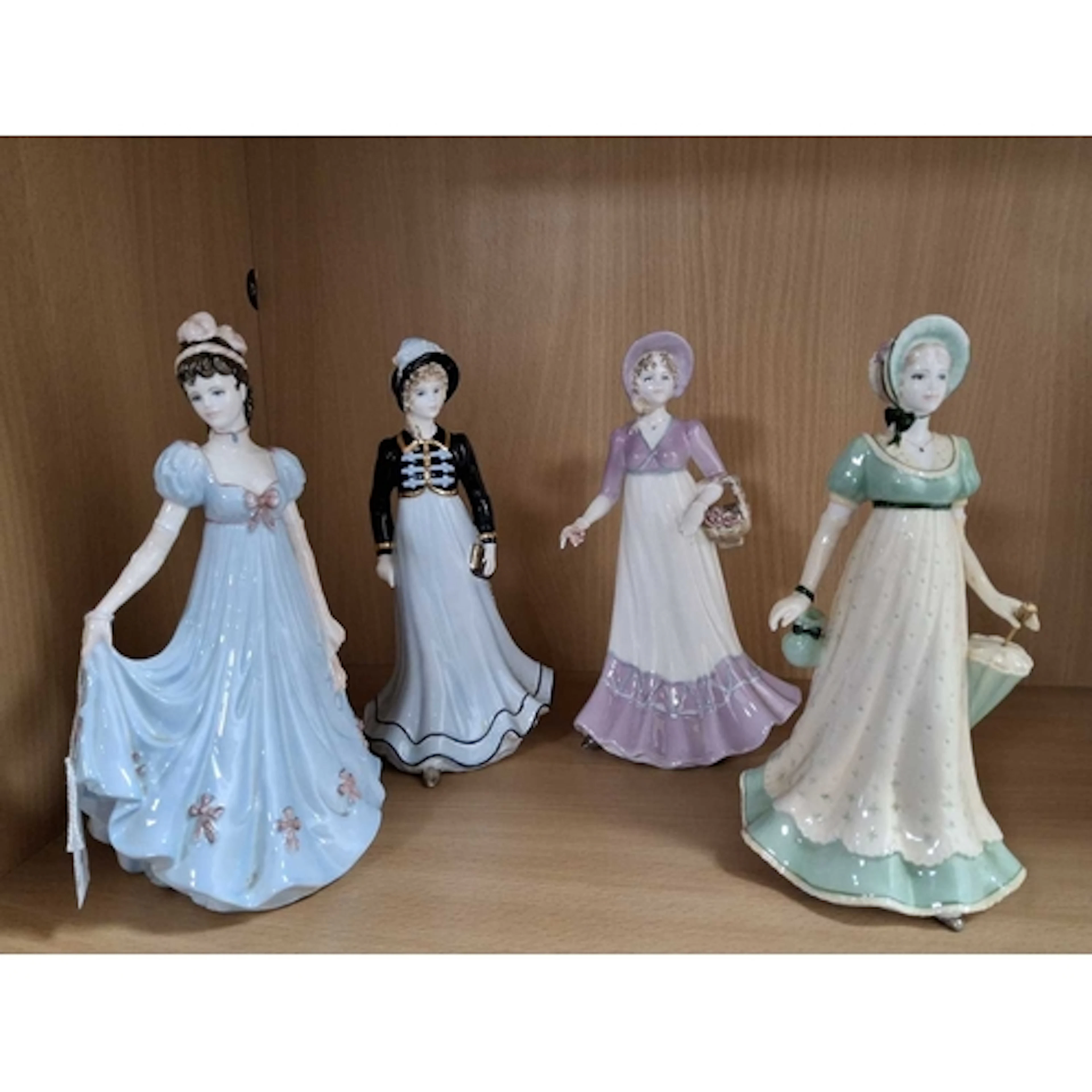 FOUR LIMITED EDITION COALPORT FIGURES FROM JANE AUSTEN COLLE...
