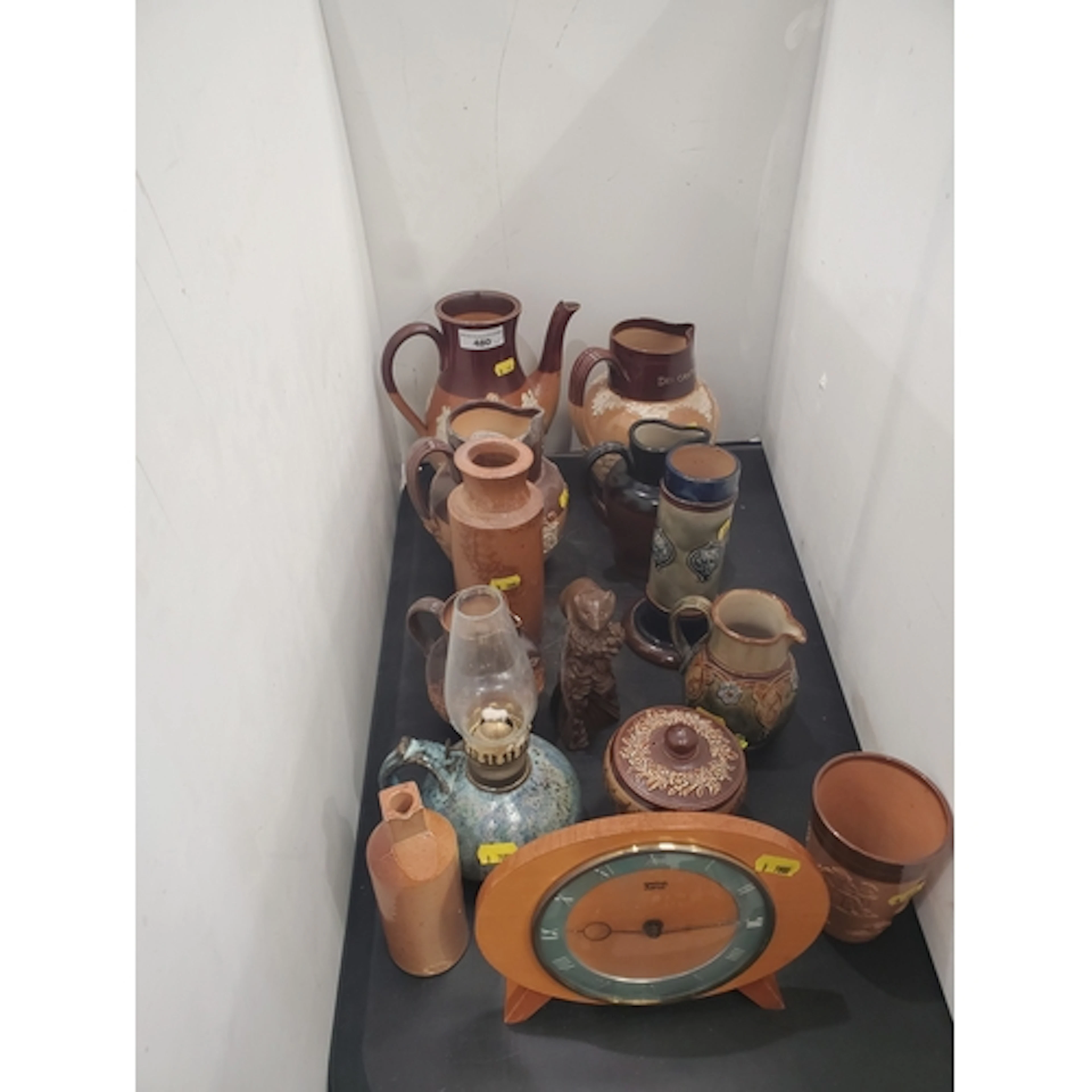 A collection of Doulton Lambeth stoneware pottery including ...