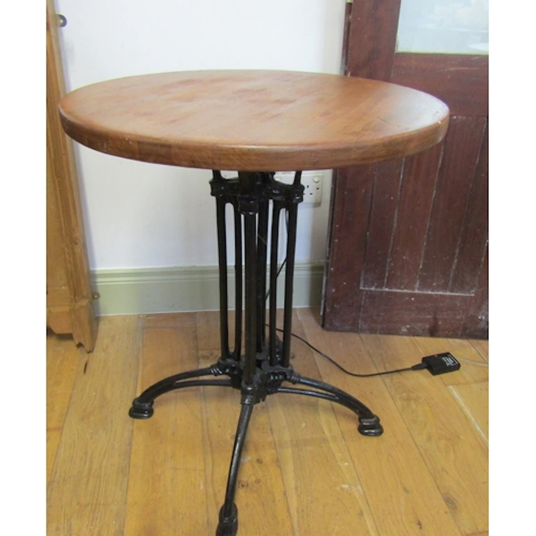 Wrought Metal Base Circular Form Occasional or Bar Table Sou...