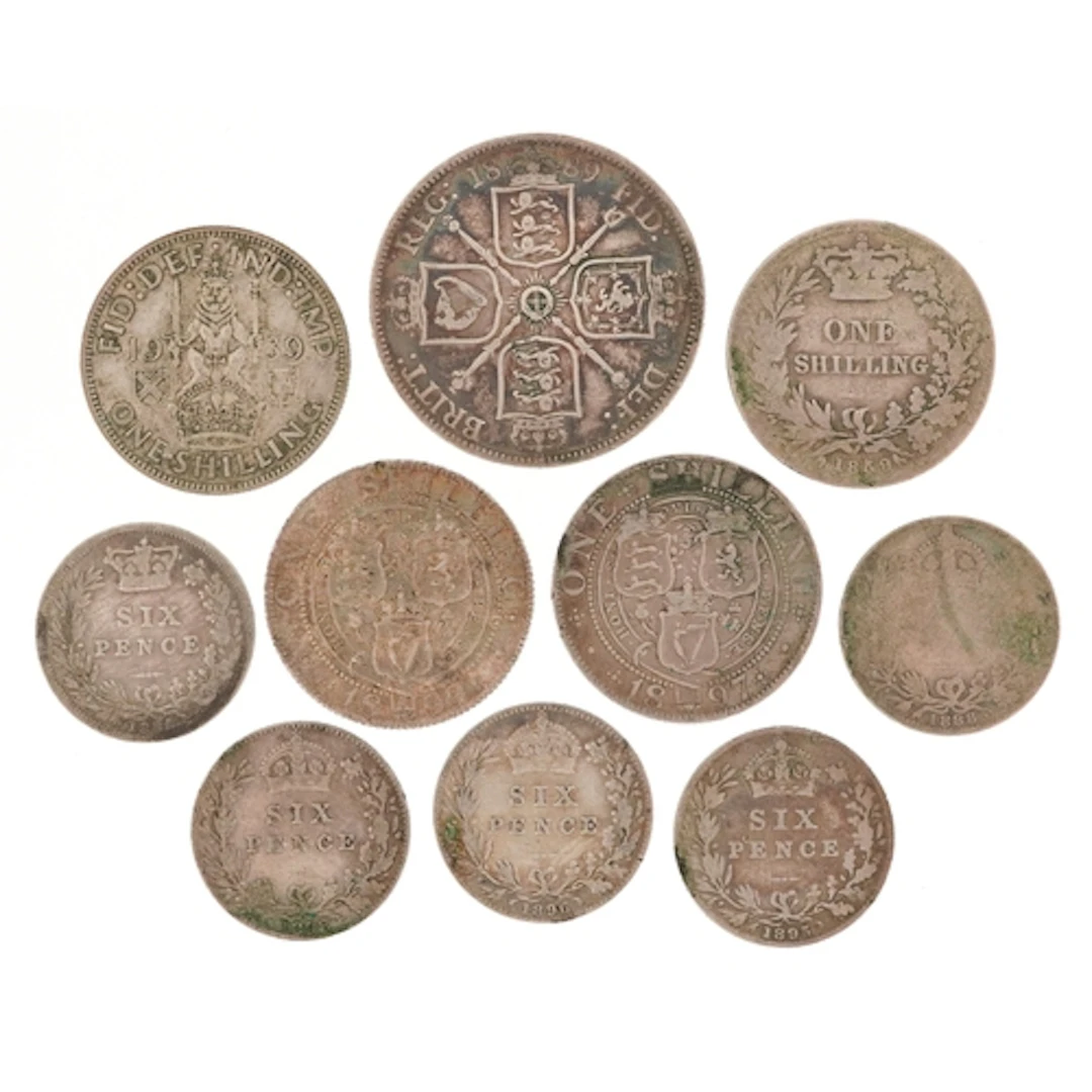 19th century and later British silver coins comprising flori...