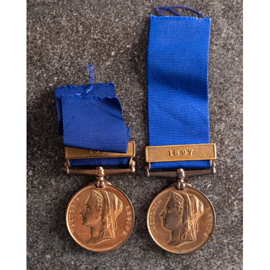 Two Victorian Police Jubilee Medals 1887 with 1897 clasps to...