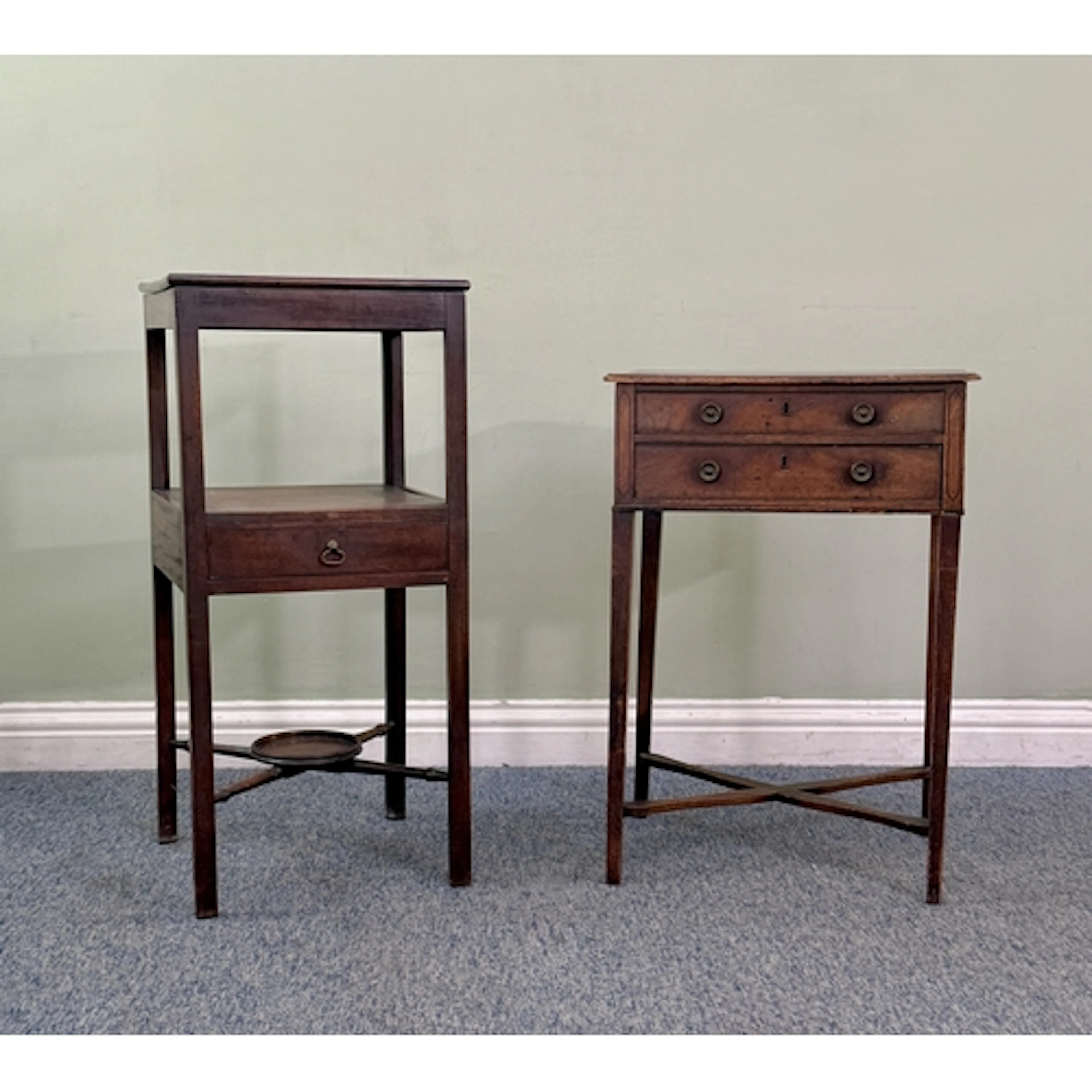Two small Georgian and Regency mahogany pieces - comprising:...