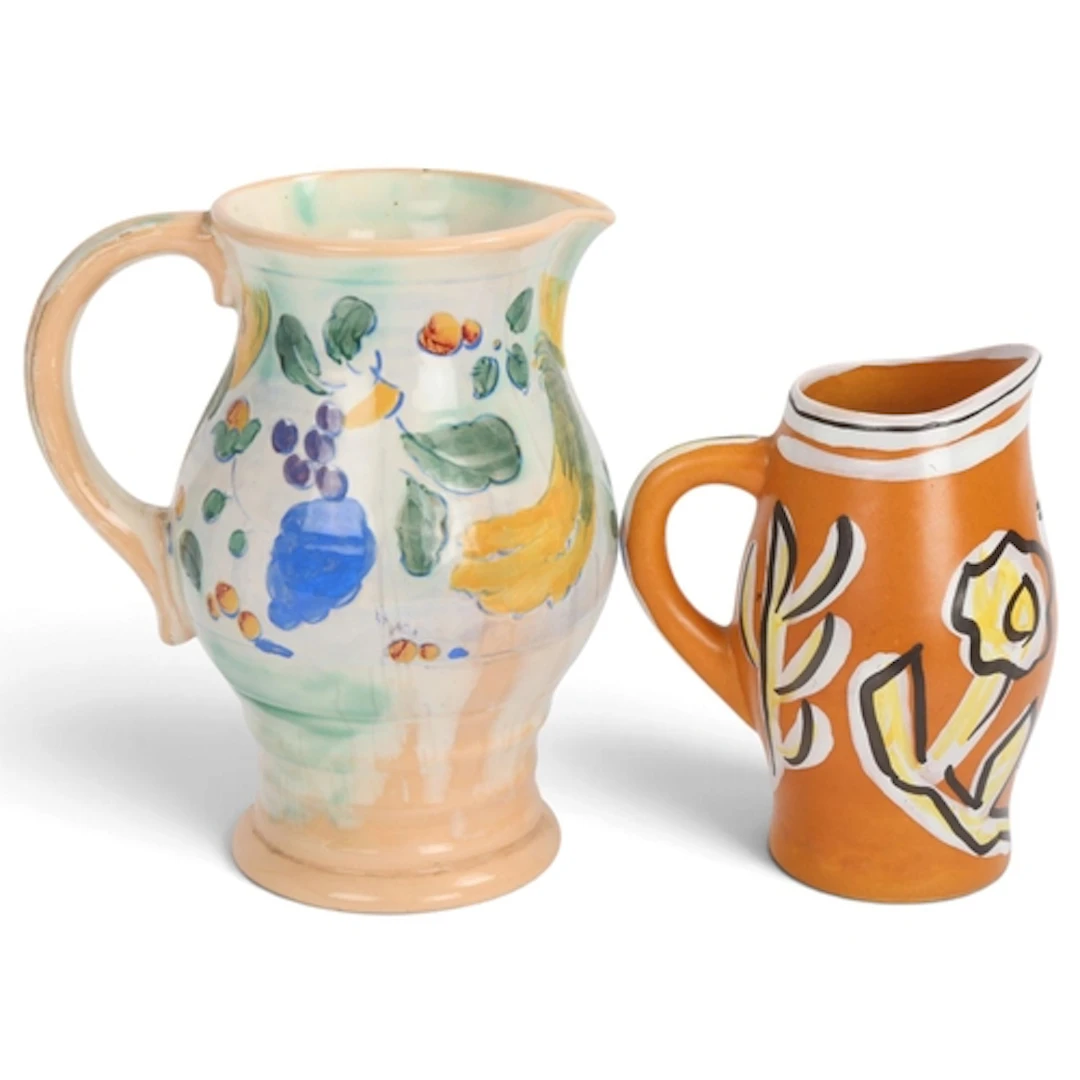 FRANK BRANGWYN for Royal Doulton, a jug with floral and frui...