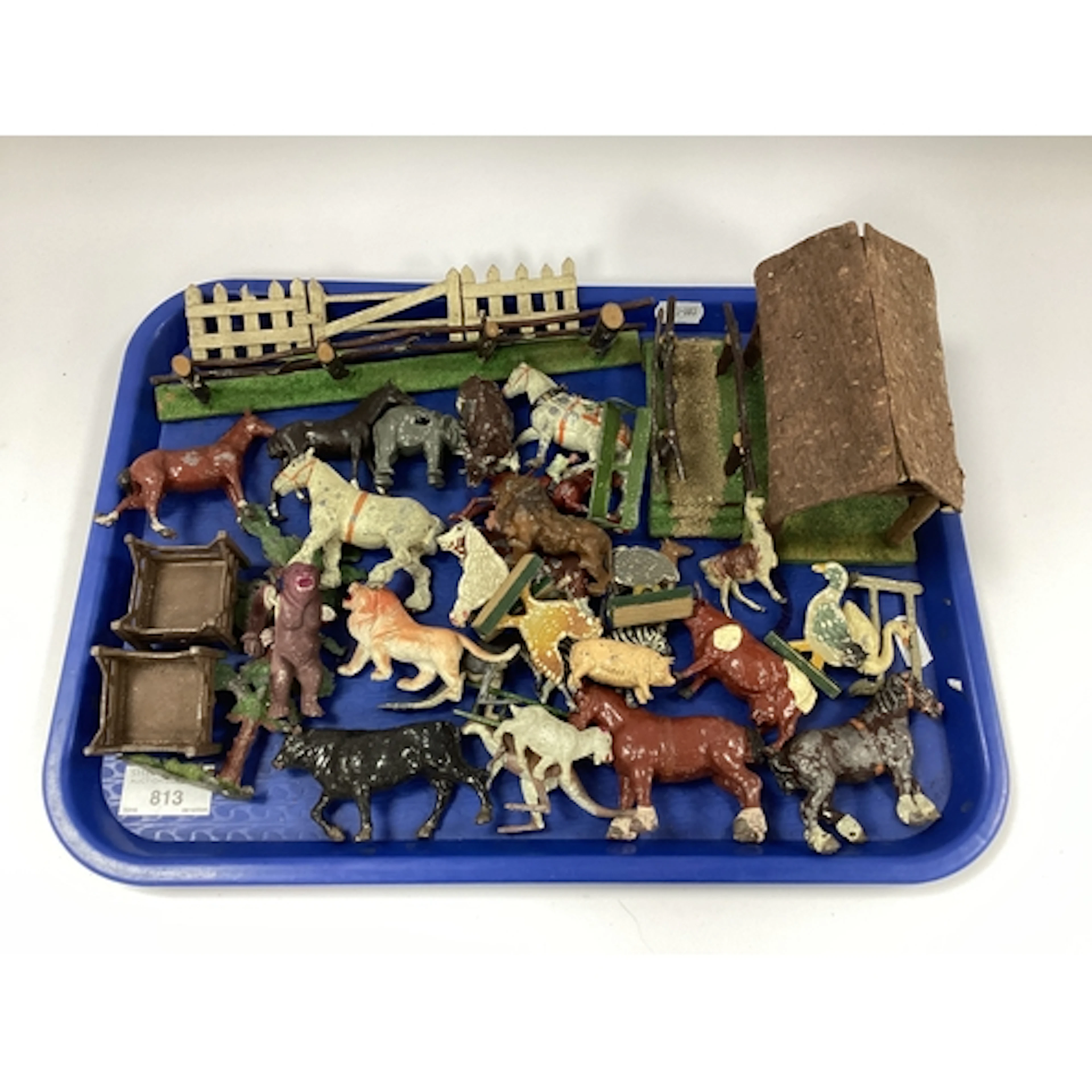 A quantity of Mid XX century lead and celluloid figures, mai...