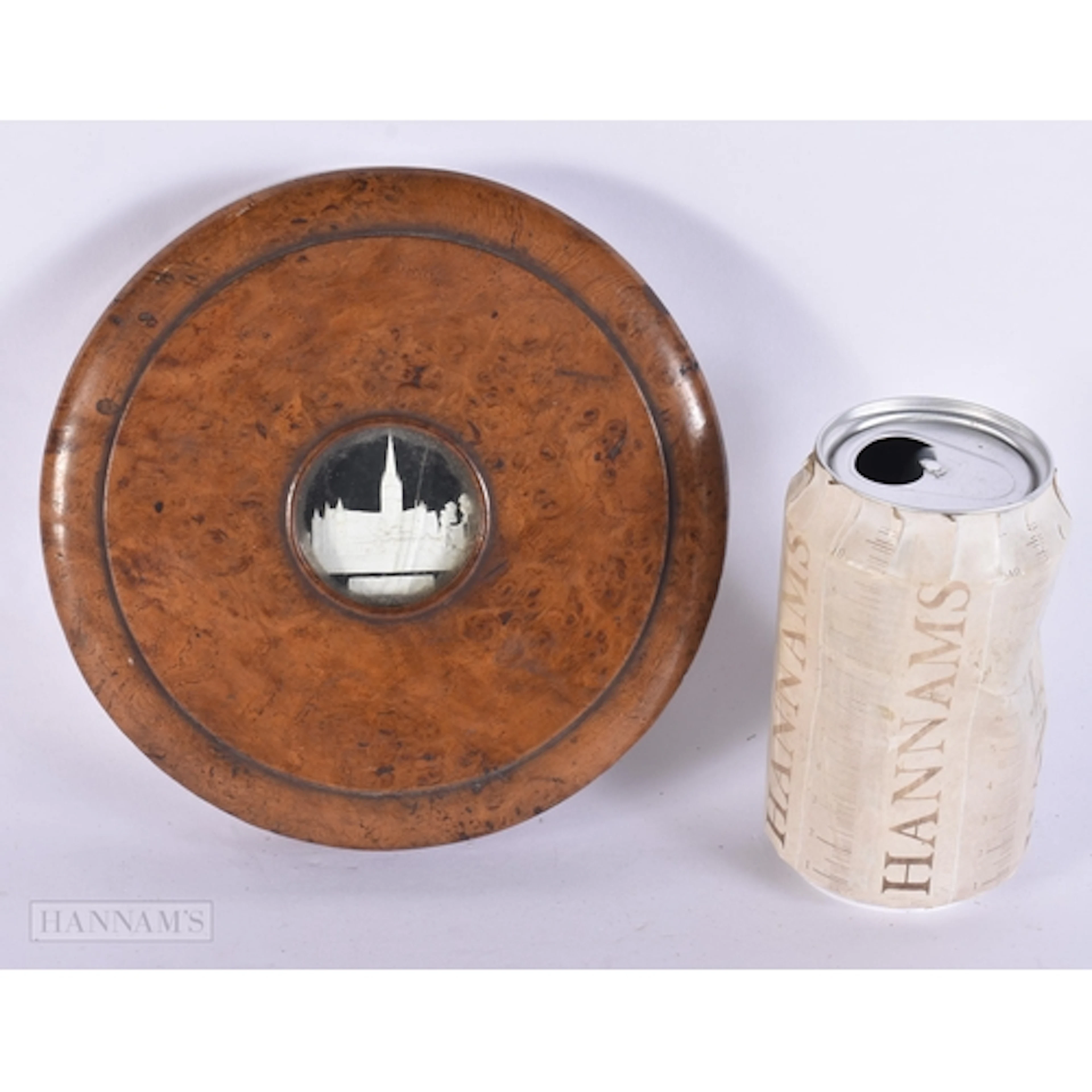 AN UNUSUAL EARLY 19TH CENTURY BURR WALNUT TABLE SNUFF BOX in...