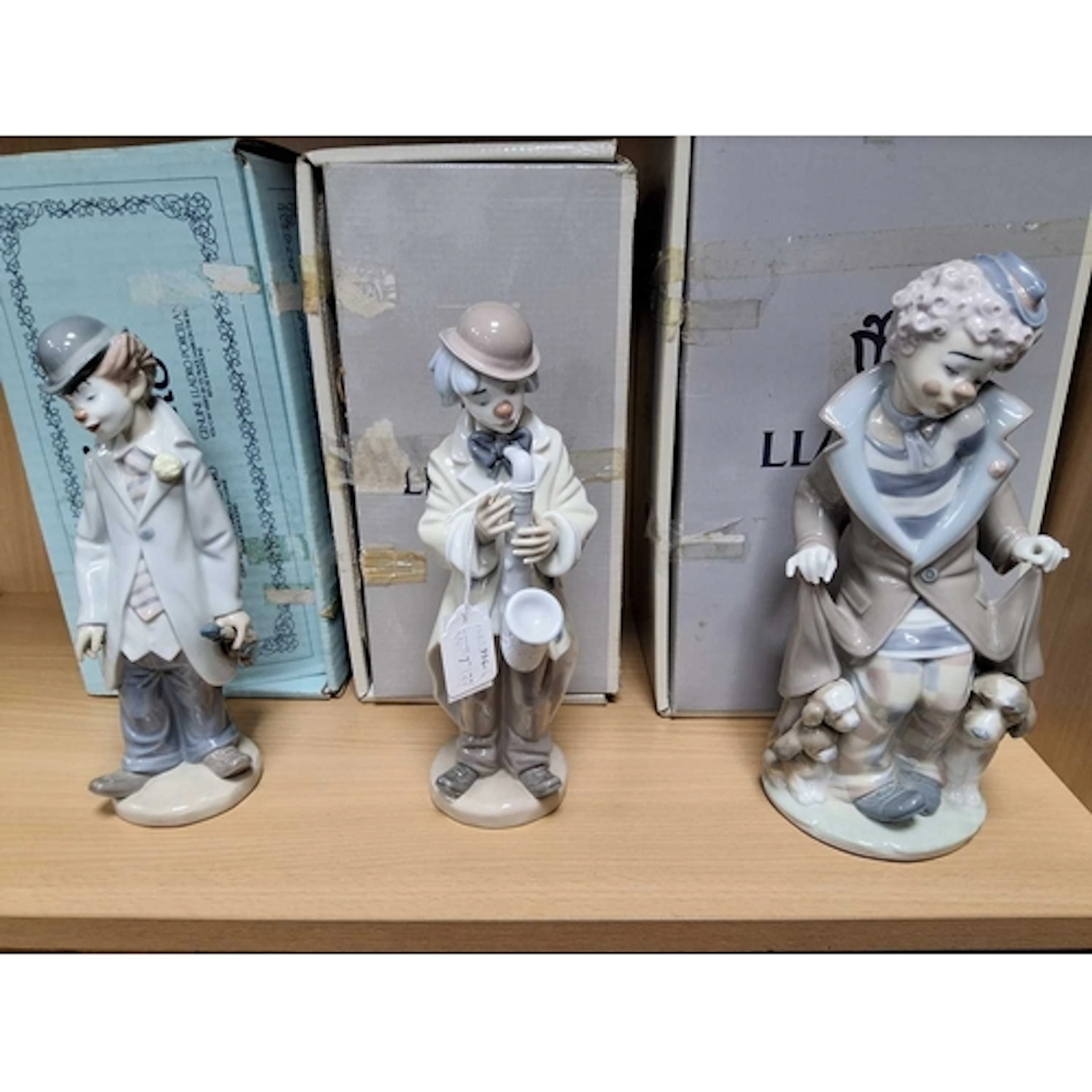 THREE BOXED LLADRO CLOWN FIGURES, comprising Circus Sam mode...