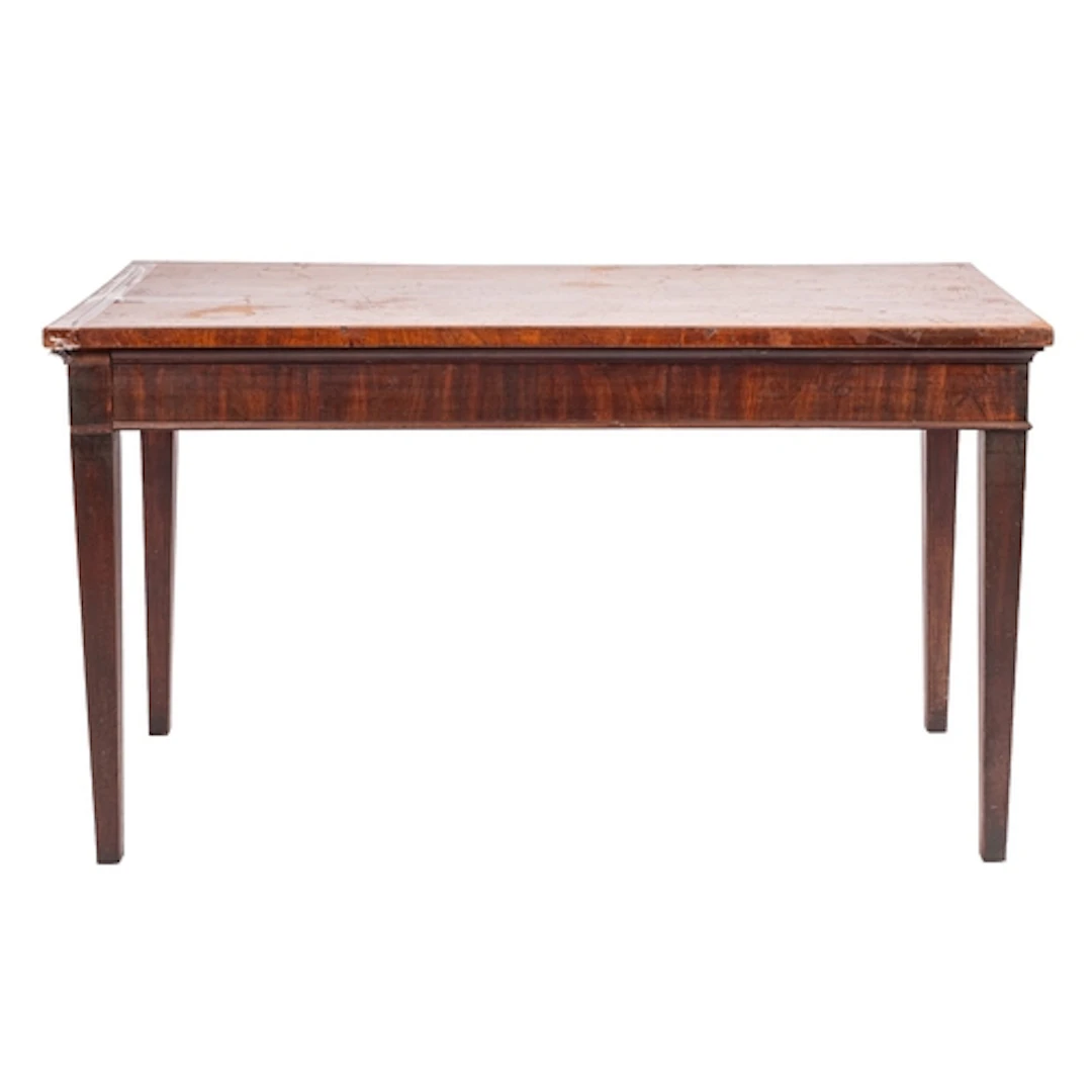 A George III mahogany hall table, late 18th century; the rec...