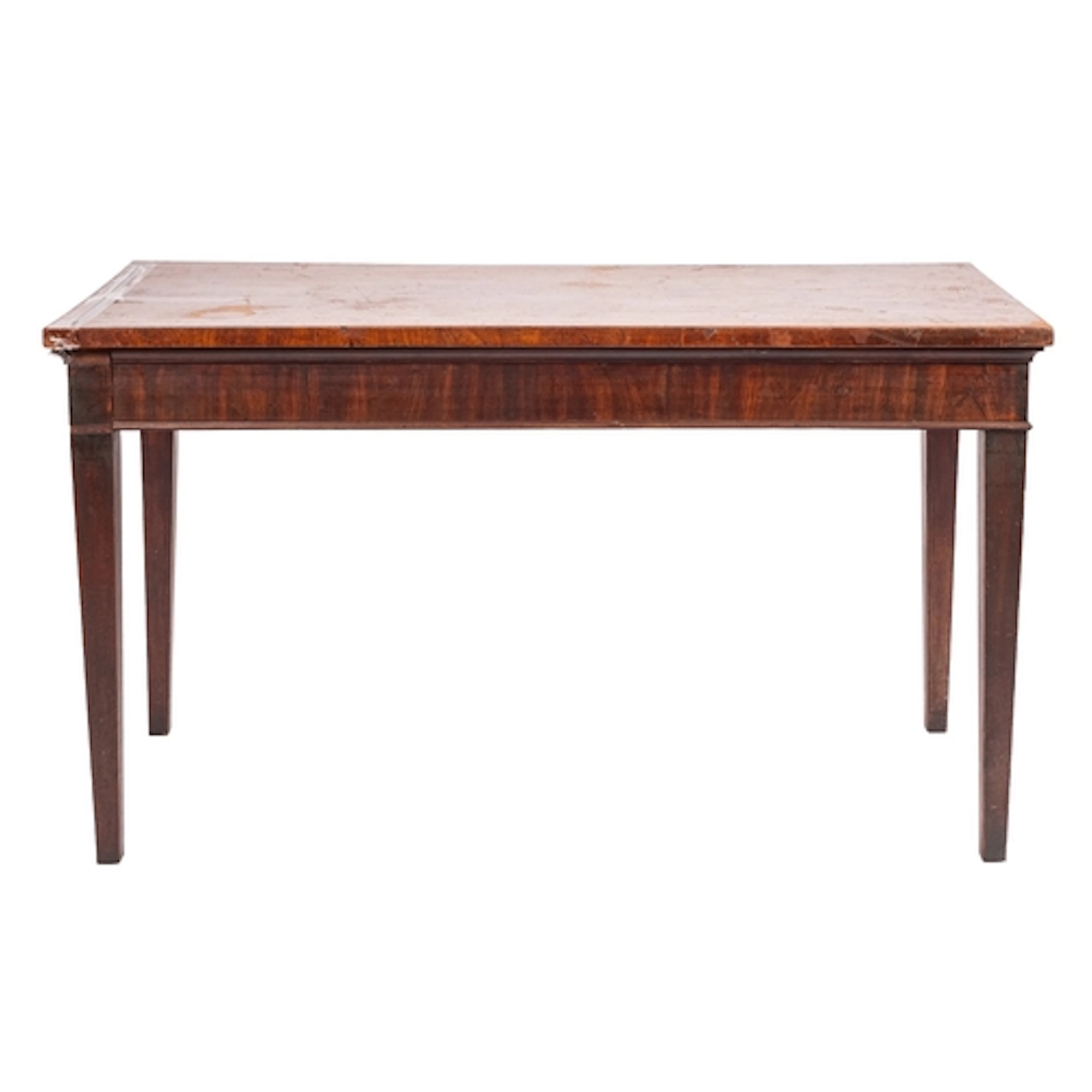 A George III mahogany hall table, late 18th century; the rec...