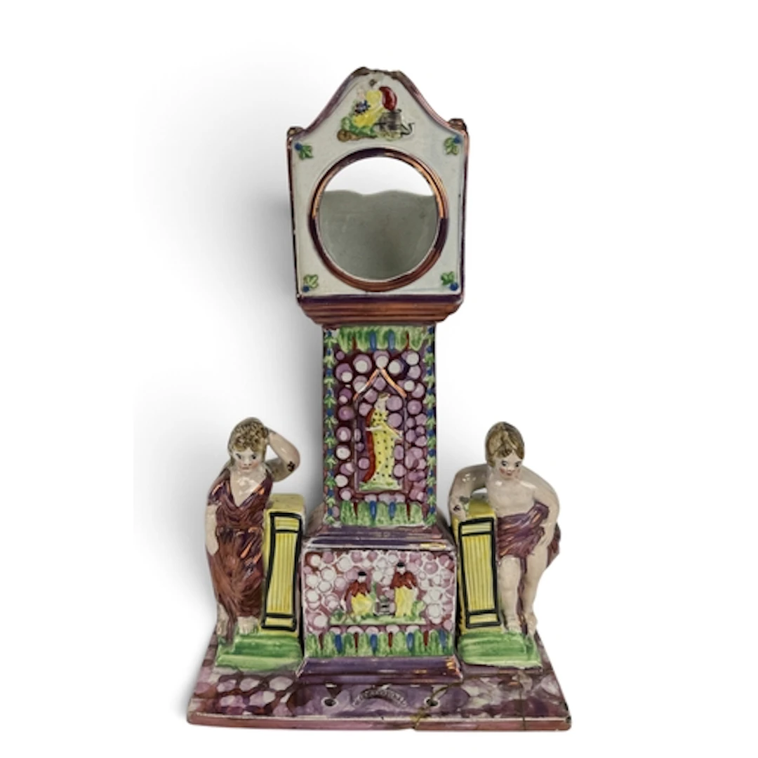 A DIXON AND AUSTIN LUSTRE WARE POCKET WATCH STAND 27.5cm x 1...