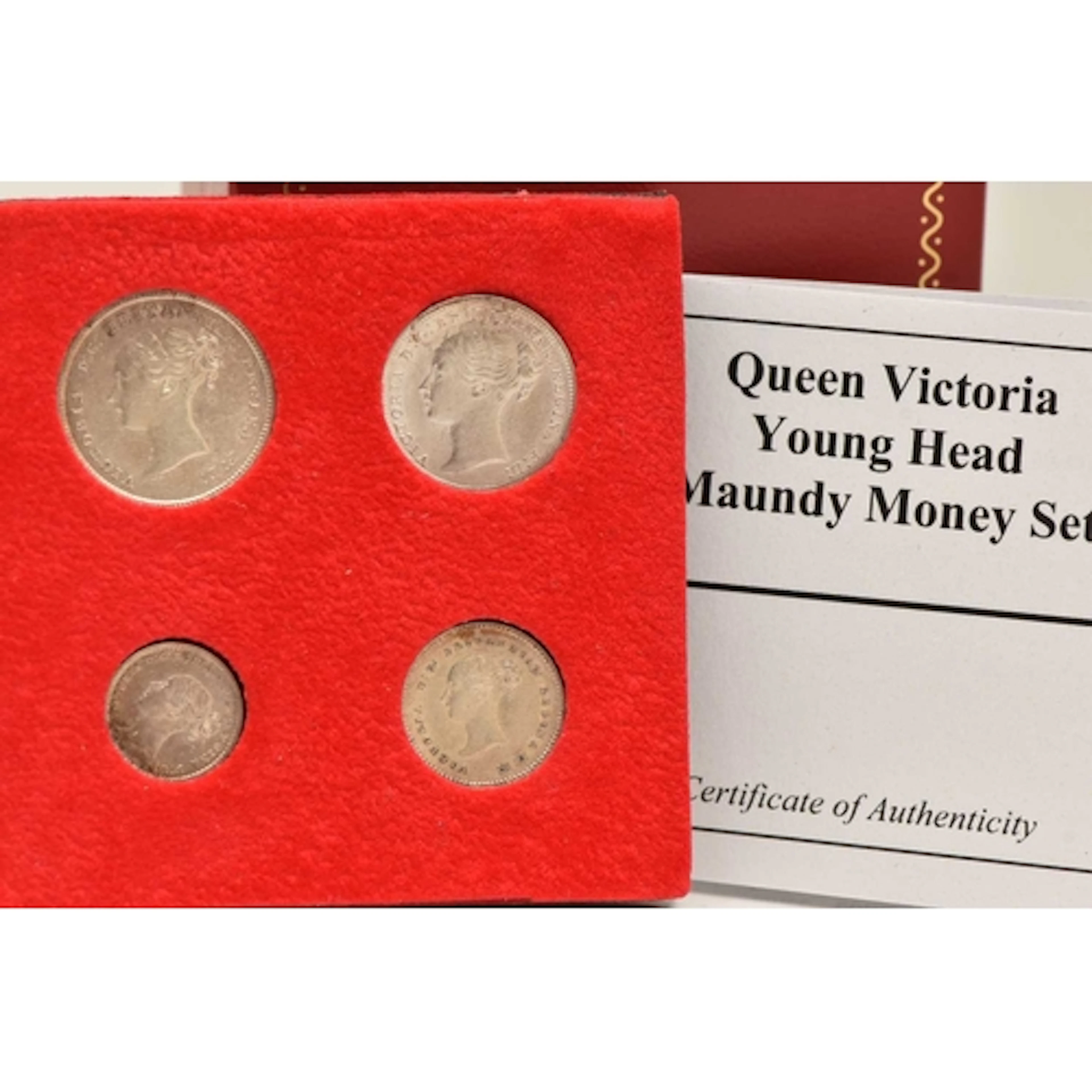 Silver. A cased 1870 Queen Victoria Maundy Set, as minted....