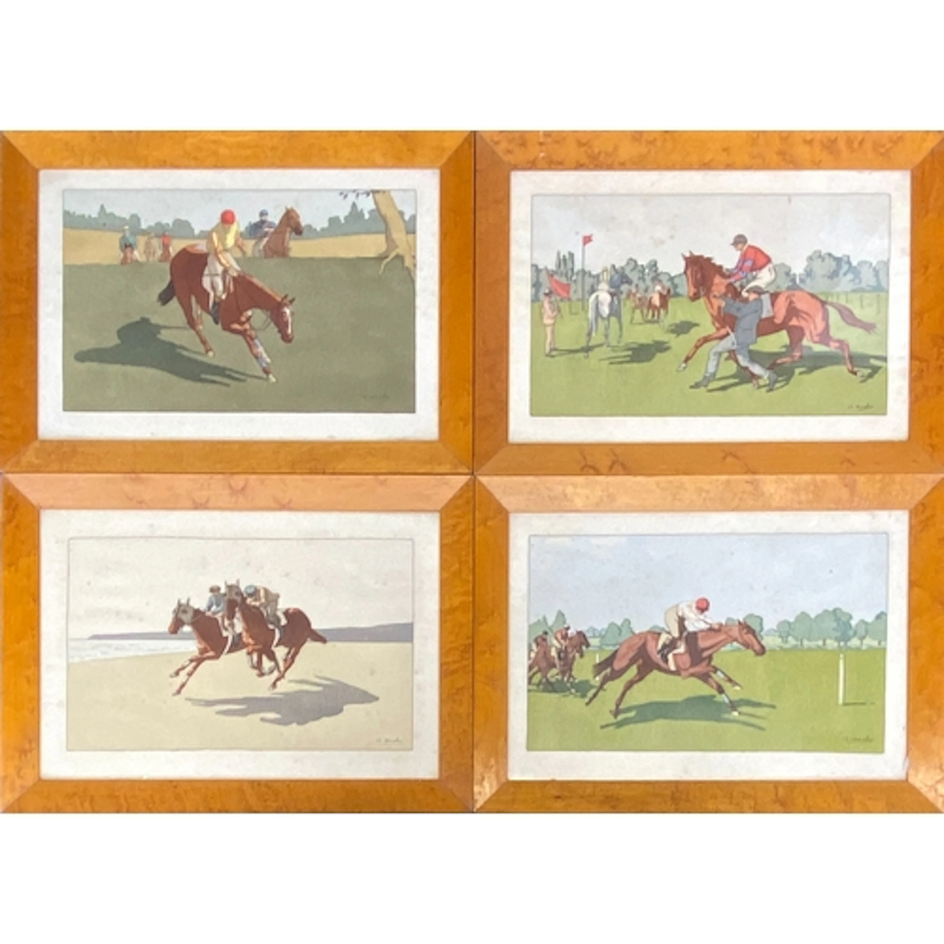 Charles Ancelin (1863-1940) four vintage horse racing poster...