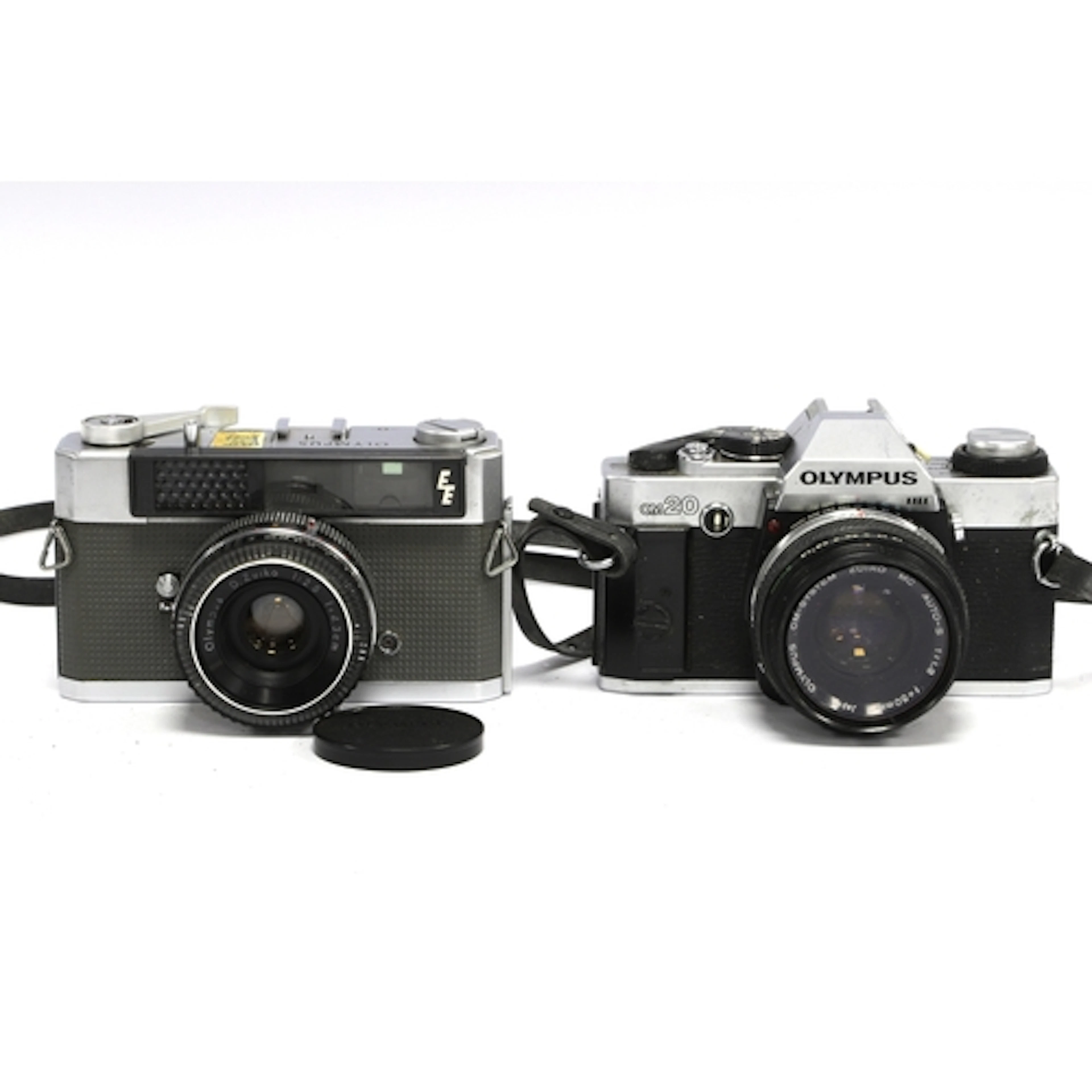 Olympus OM20 35mm SLR Film Camera with attached OM-System Zu...